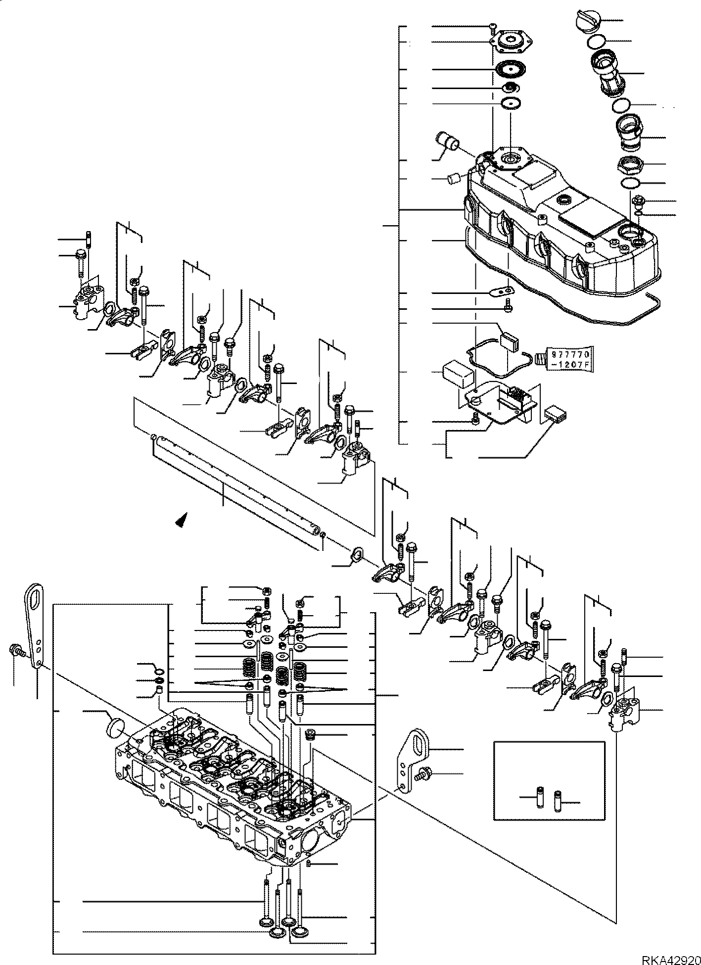 HEAD ASSEMBLY, CYLINDER YM129509-11700 KOMATSU