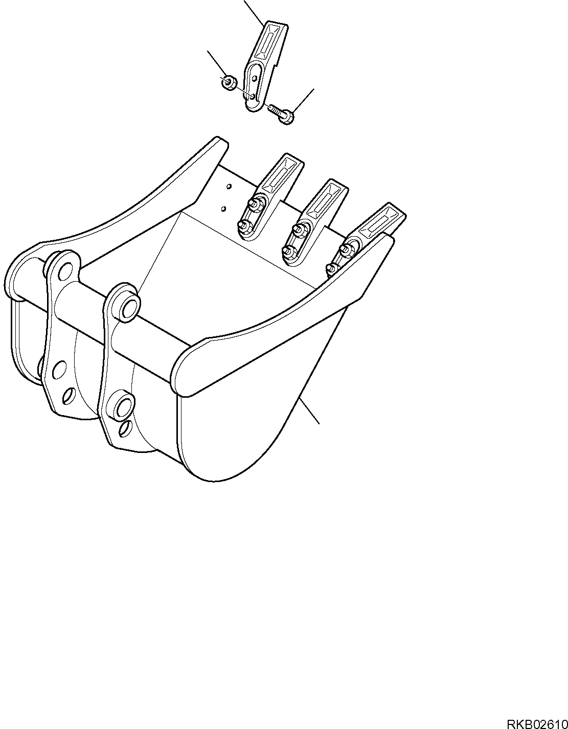 BUCKET, 450 MM 2A1-70-11900 KOMATSU