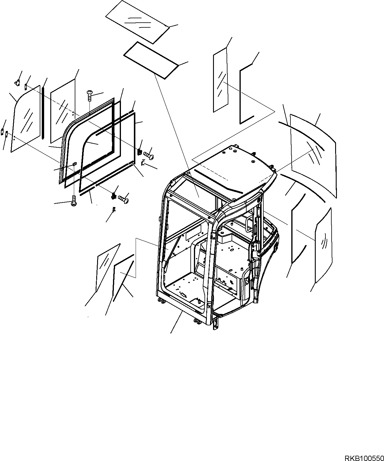OPERATOR'S CAB, ASSY. 22M-54-R0060 KOMATSU