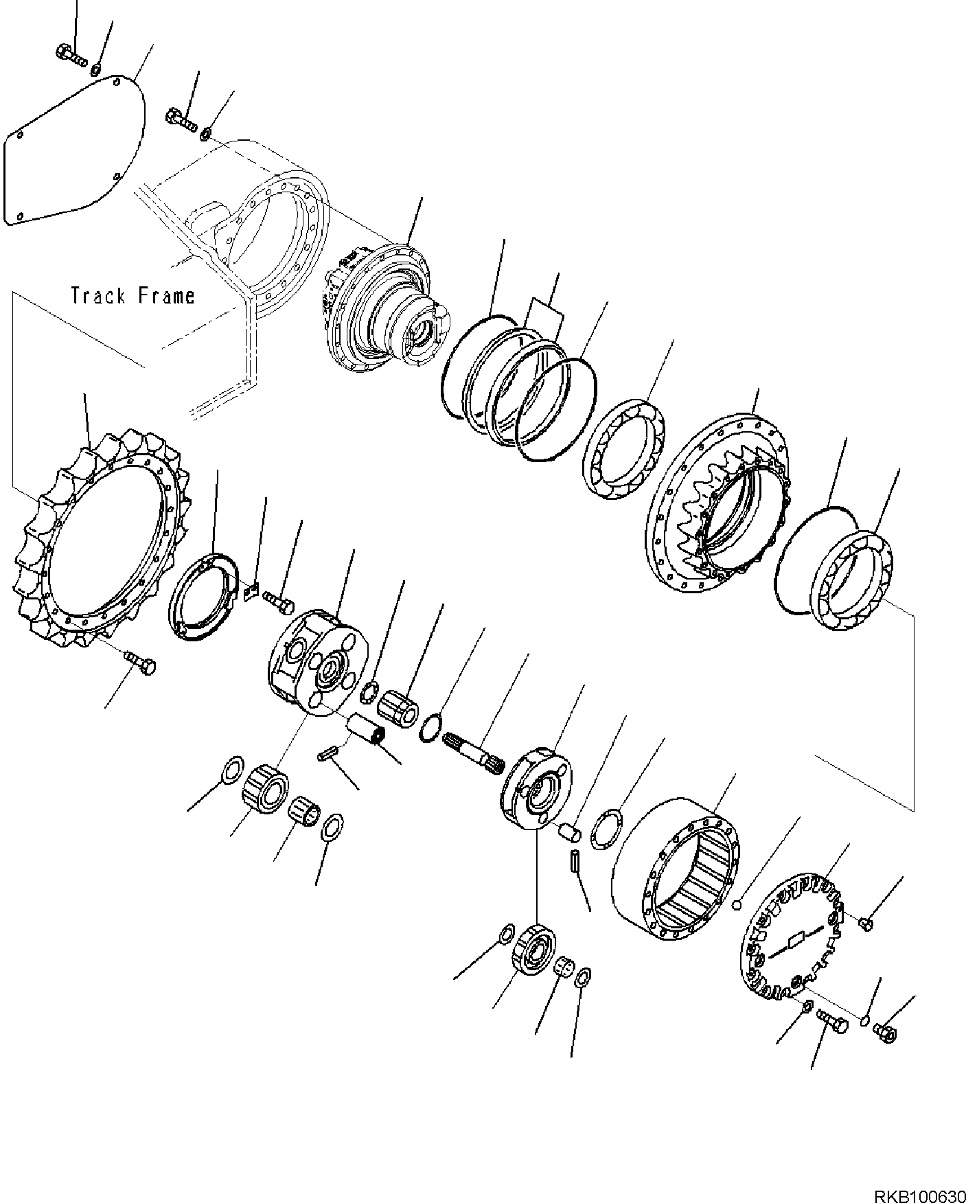 MOTOR ASSEMBLY, L.H. (708-8F-00370) KOMATSU