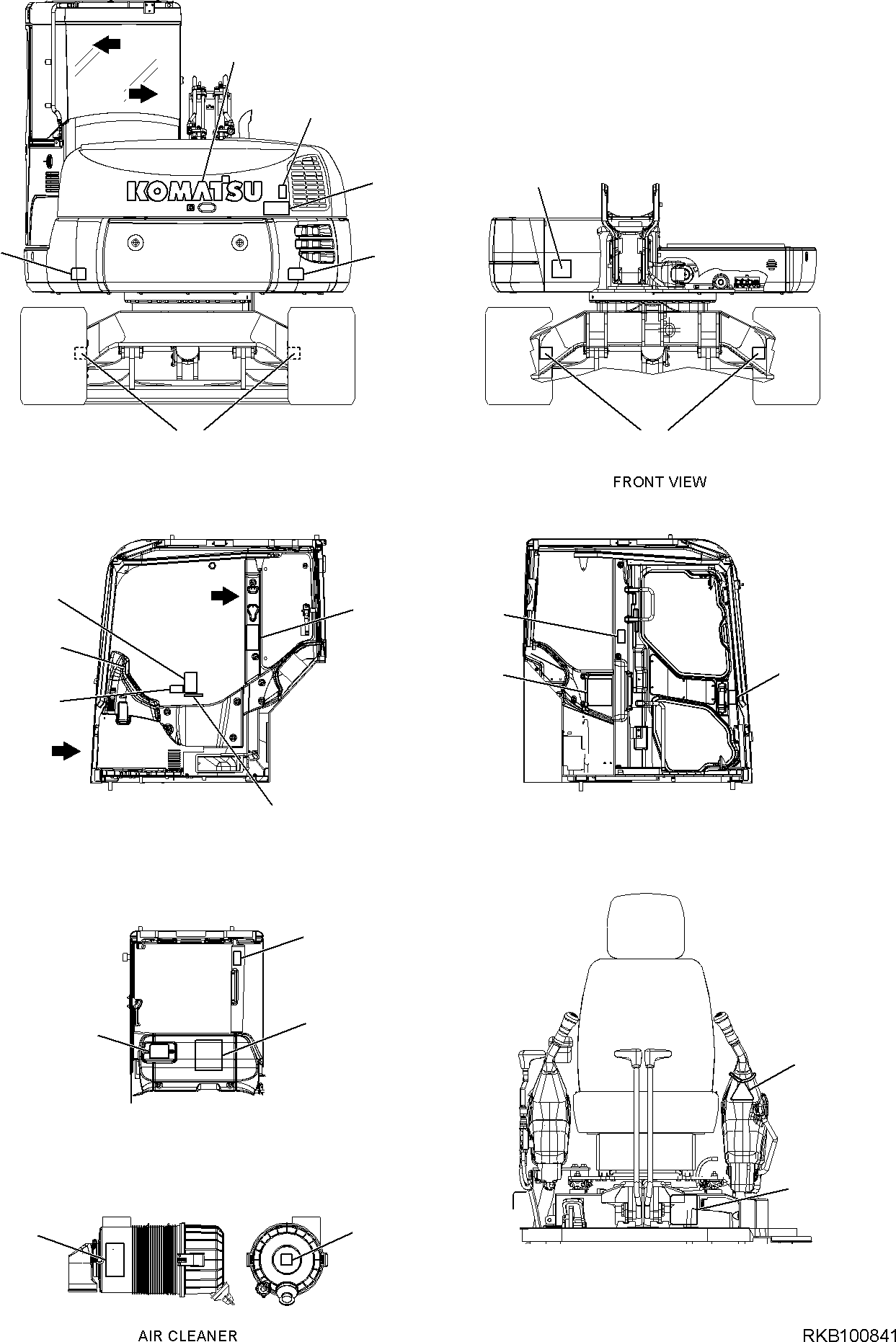 Табличка смазки 22E-98-21230 KOMATSU