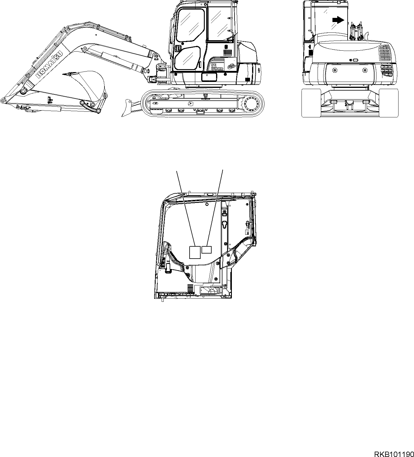 MARK PLATE, RAISING CAPACITY 22E-98-21161 KOMATSU