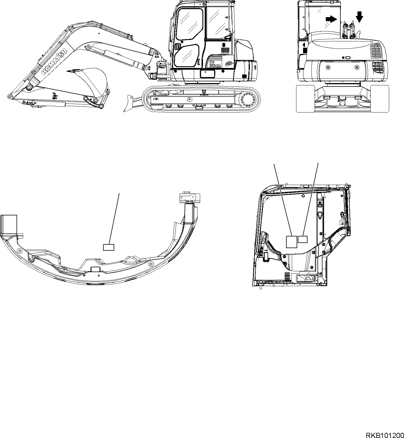 MARK PLATE, RAISING CAPACITY 22E-98-21171 KOMATSU