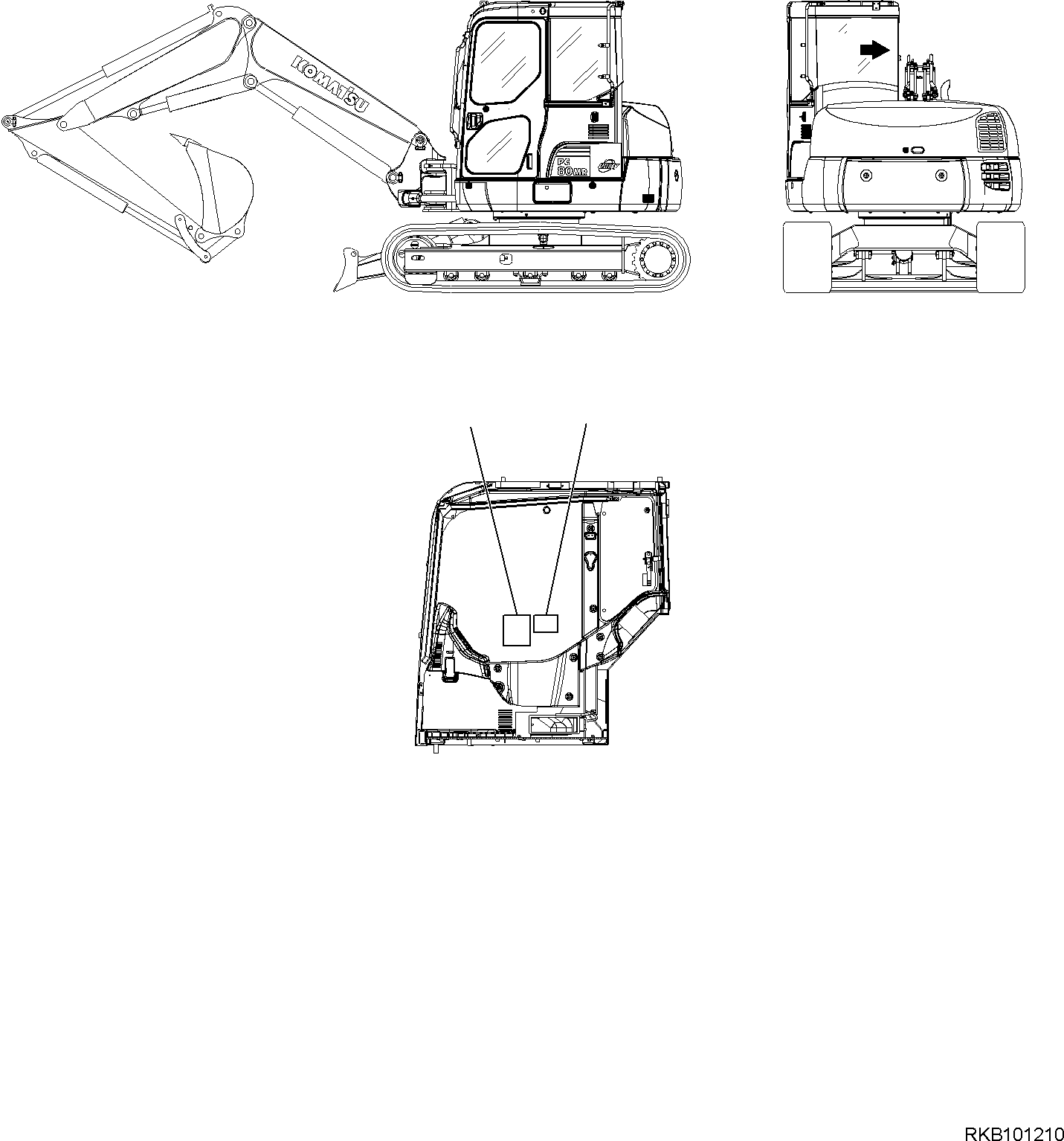 MARK PLATE, RAISING CAPACITY 22E-98-21240 KOMATSU