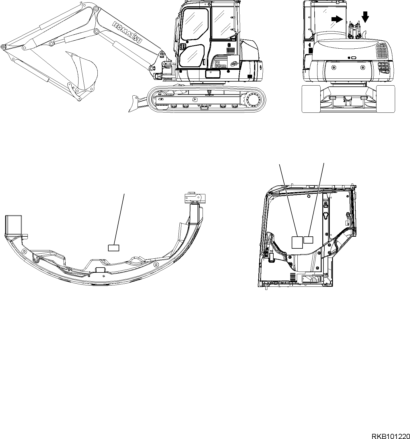 MARK PLATE, RAISING CAPACITY 22E-98-21250 KOMATSU