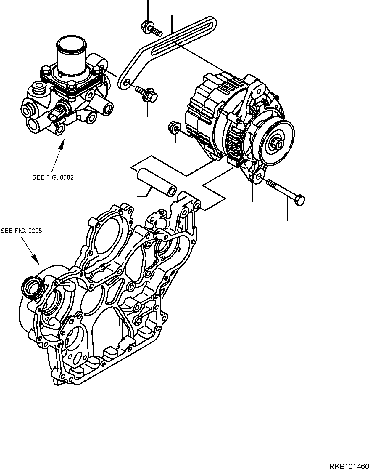 ALTERNATOR (BOSCH 80A) (YM129908-77210) KOMATSU