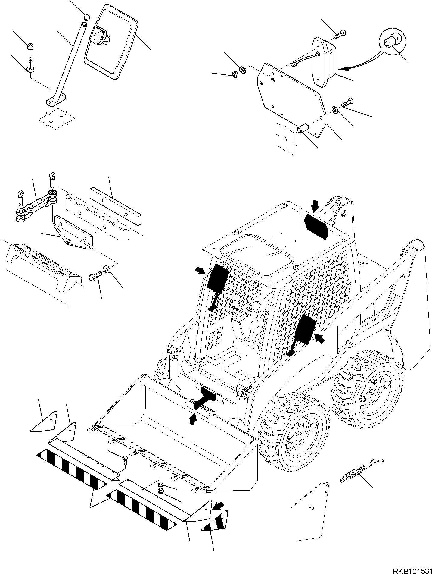 SUPPORT, MIRROR 37A-54-11760 KOMATSU
