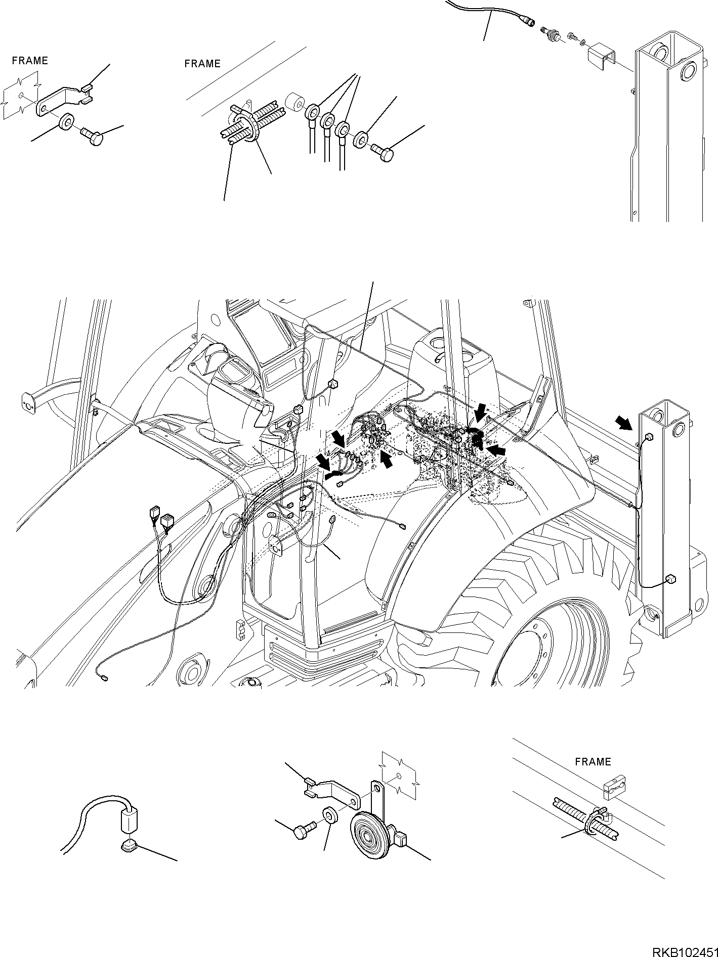REAR FRAME HARNESS 42N-06-11451 KOMATSU