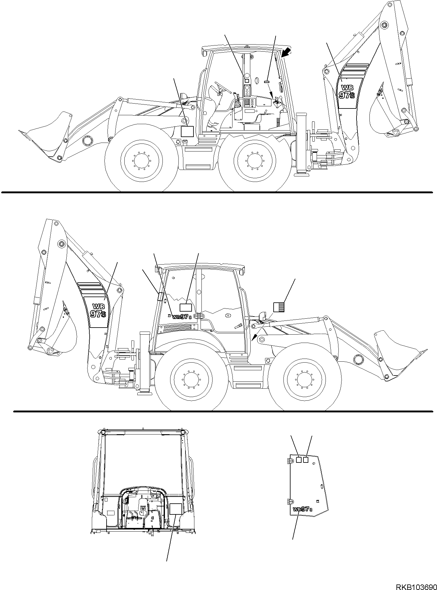 MARK PLATE, LWA 103 37A-98-12530 KOMATSU