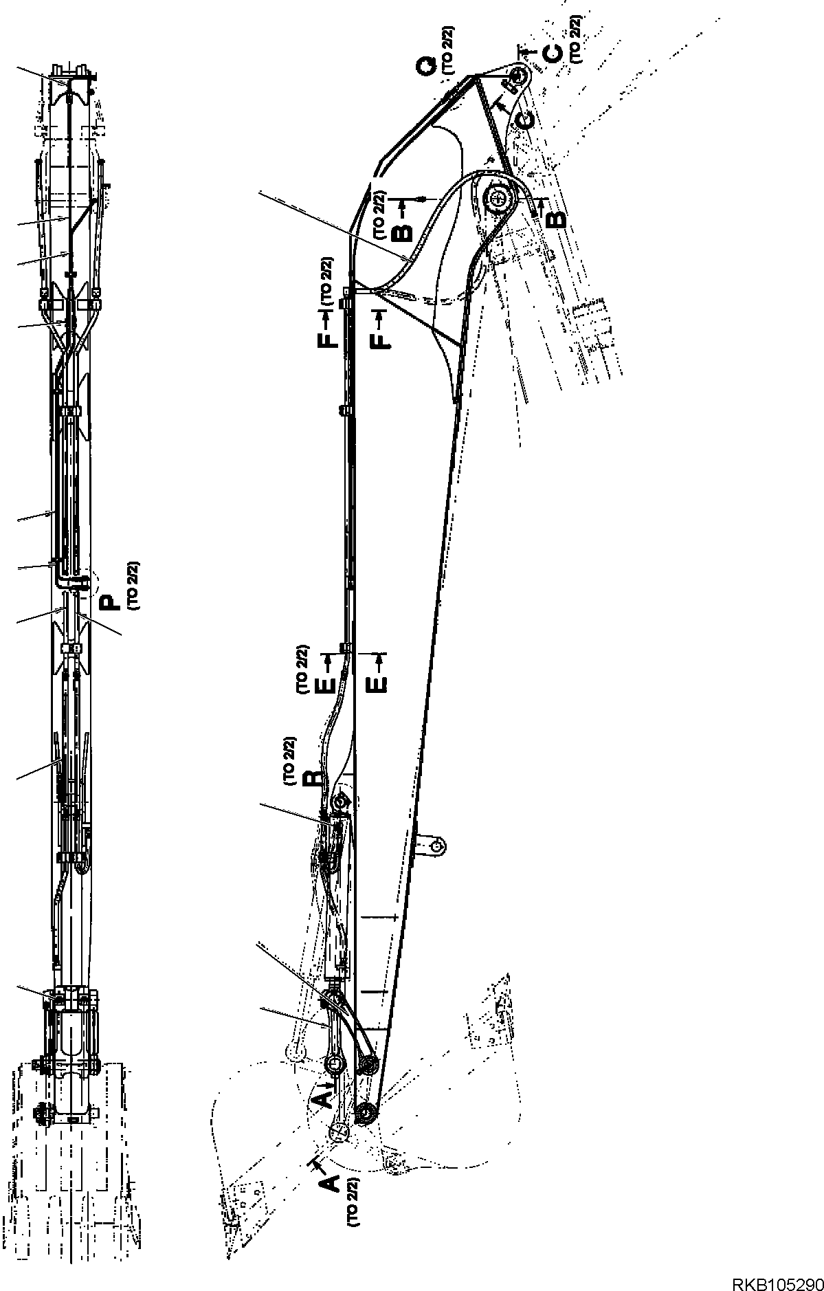 Трубка 22B-949-1380 KOMATSU