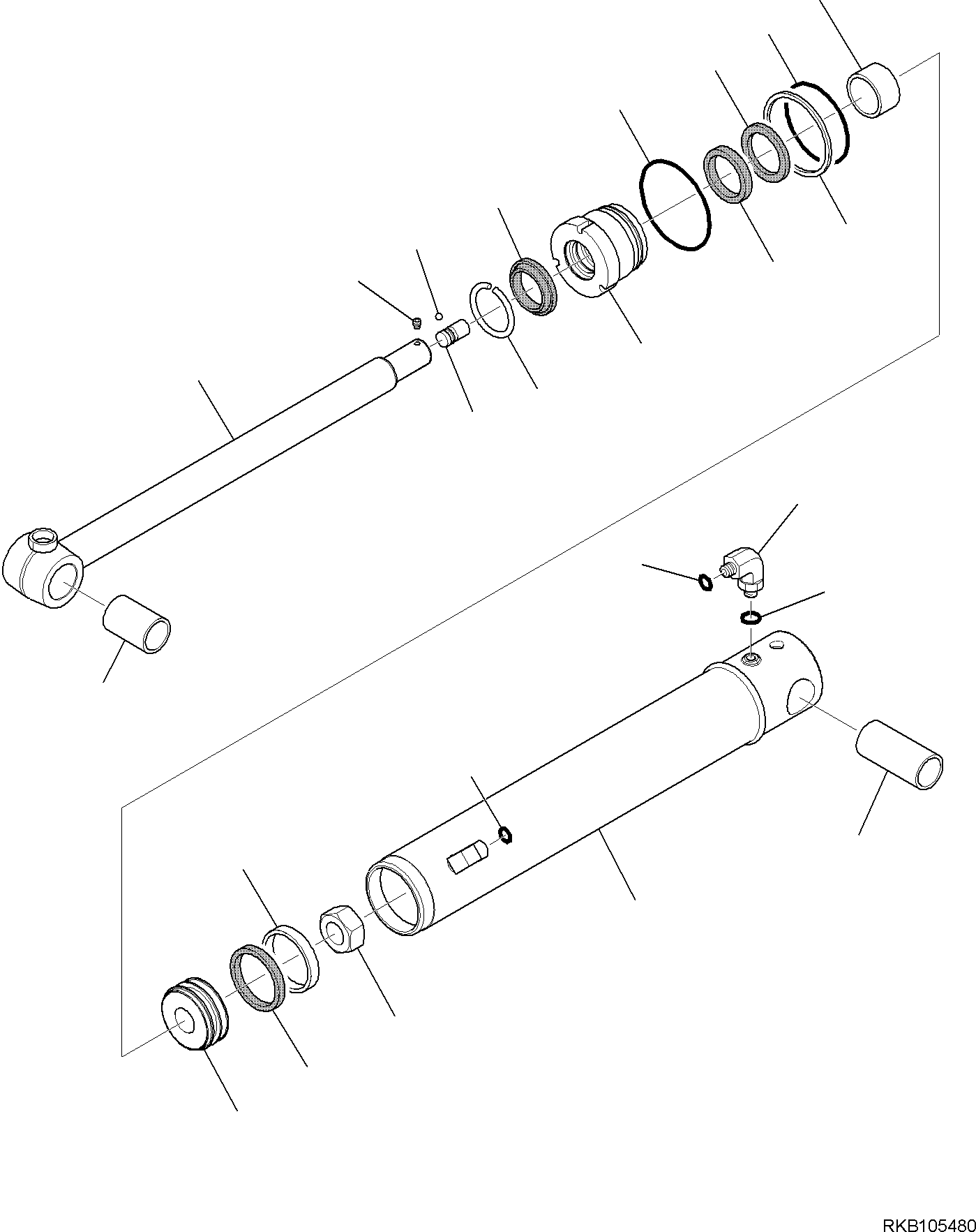 RIGHT OUTRIGGER CYLINDER 707-00-0Y840 KOMATSU