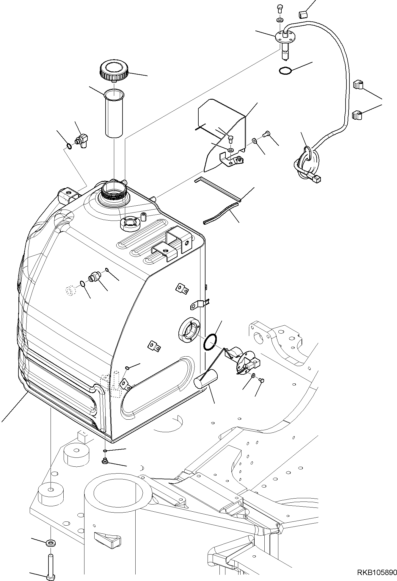 TANK, ASSEMBLY 21D-04-31130 KOMATSU