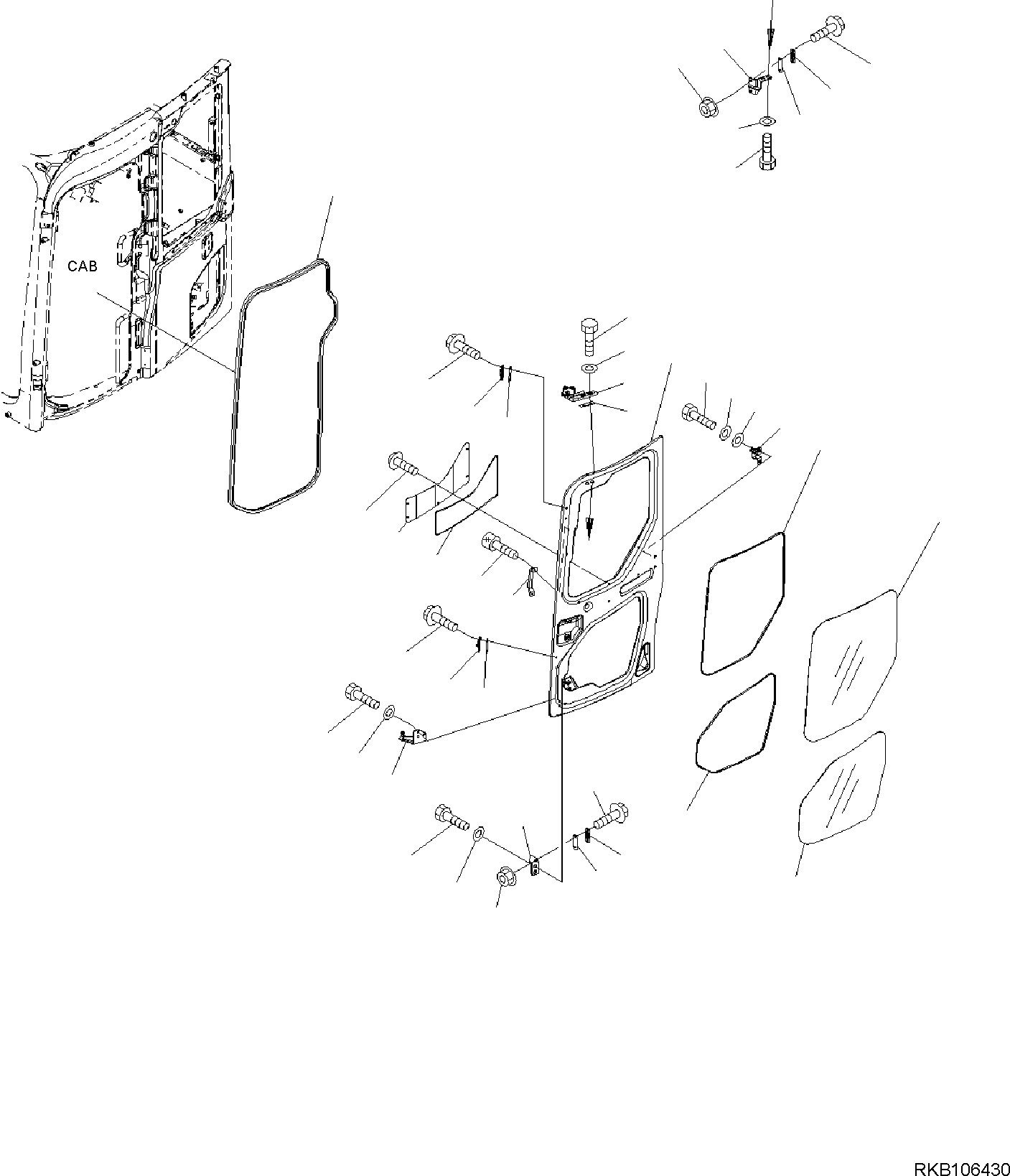 DOOR, ASSEMBLY 21D-53-45002 KOMATSU