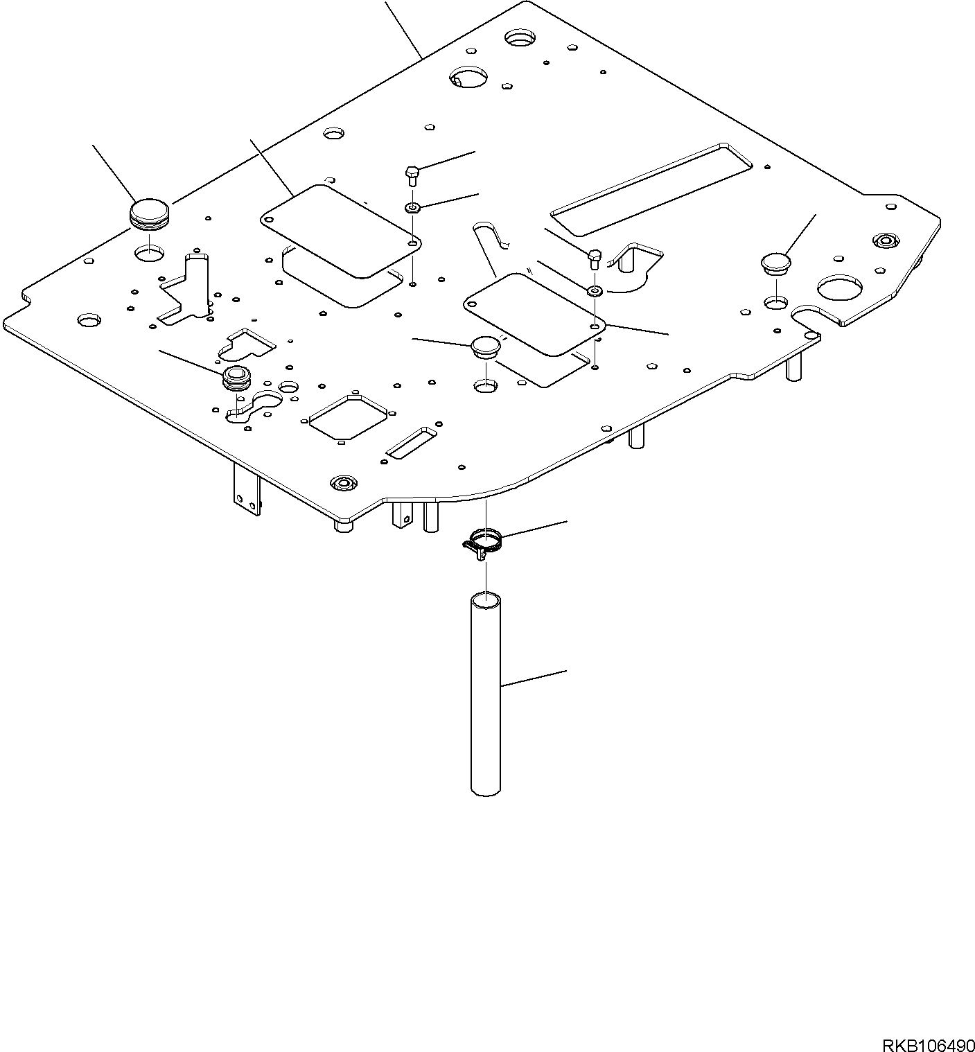 FLOOR FRAME, ASSEMBLY 21D-53-41510 KOMATSU