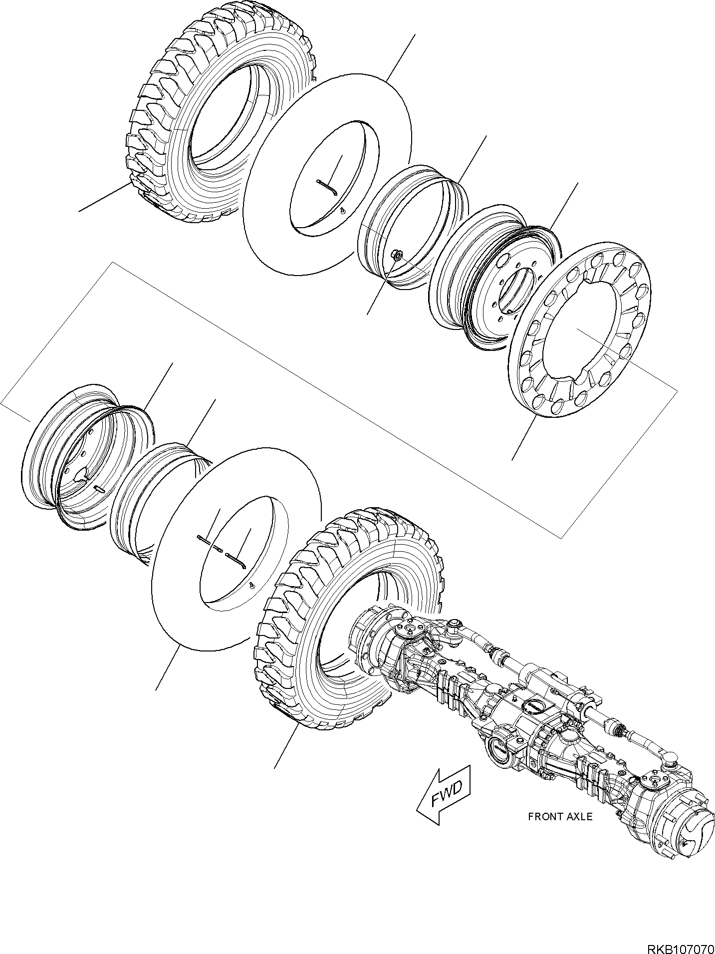 TYRE, R.H., INNER, ASSEMBLY 21D-31-41300 KOMATSU