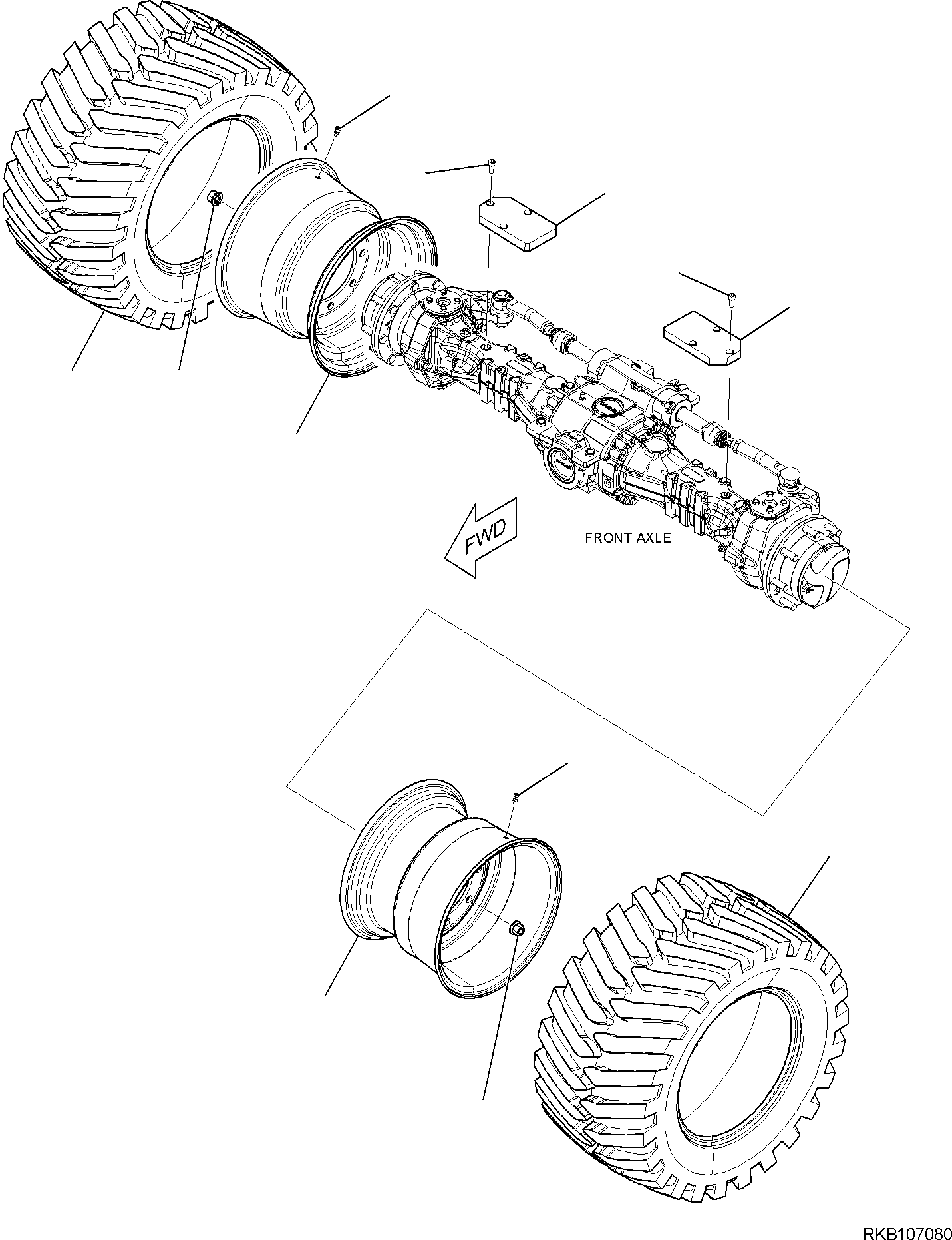 WHEEL L.H., ASSEMBLY 21D-980-4510 KOMATSU