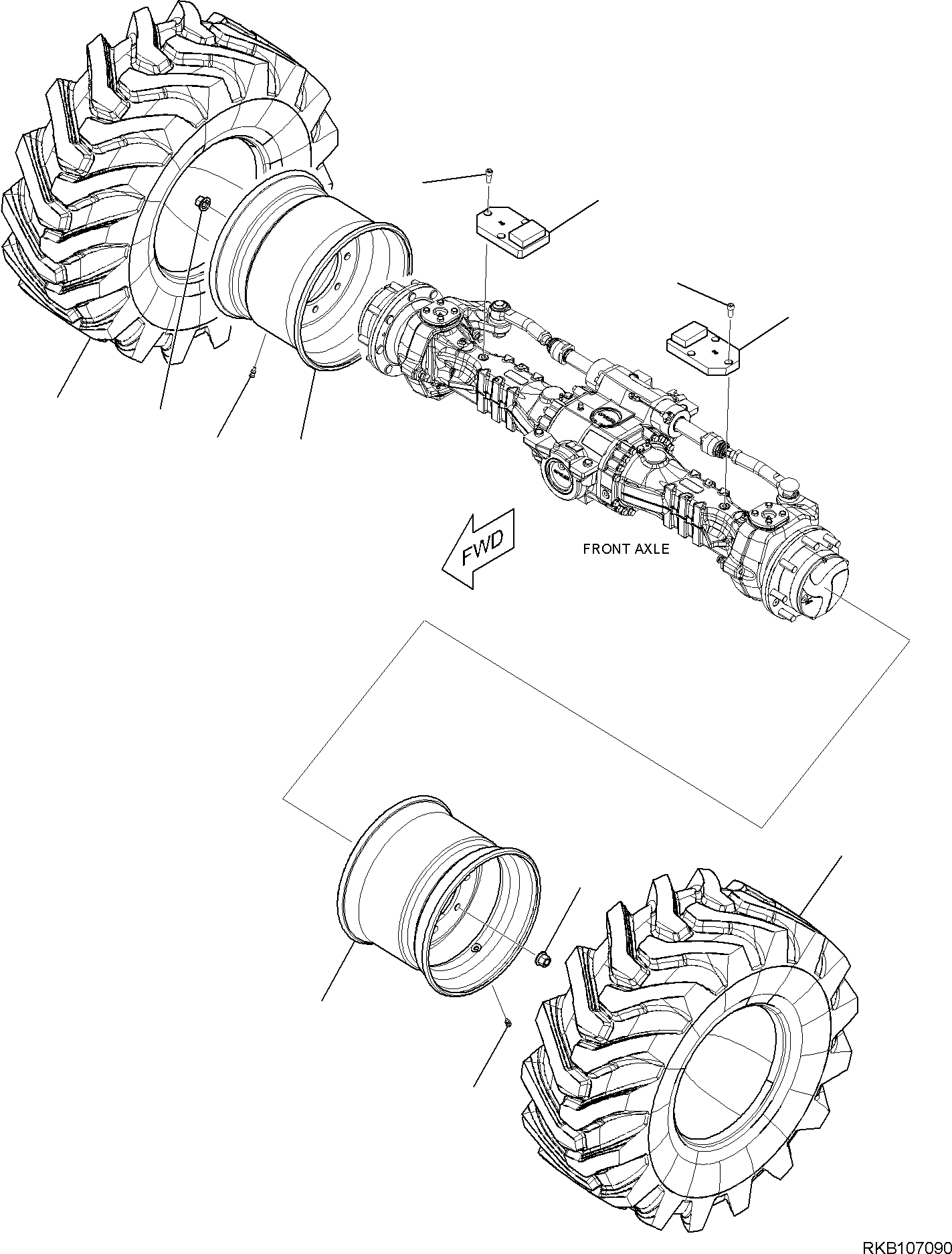 WHEEL R.H., ASSEMBLY 21D-980-4310 KOMATSU