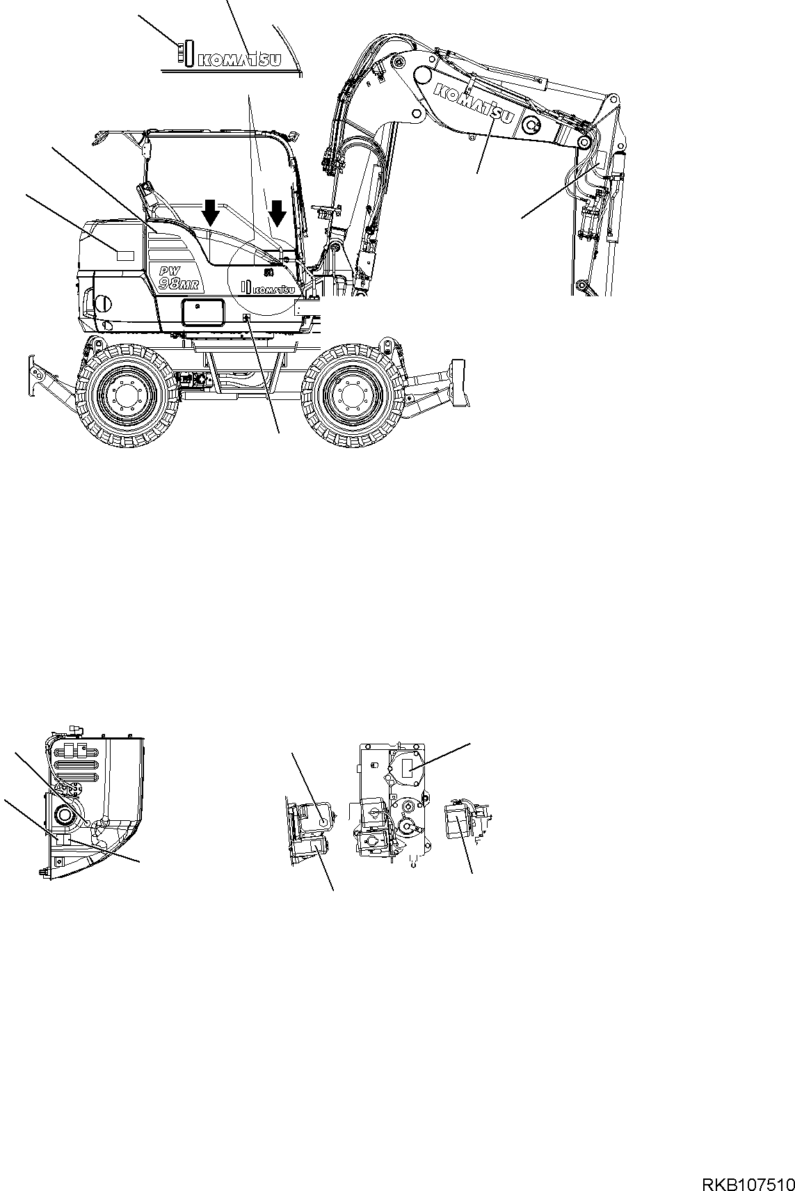 Маркировочная табличка 21D-00-41110 KOMATSU