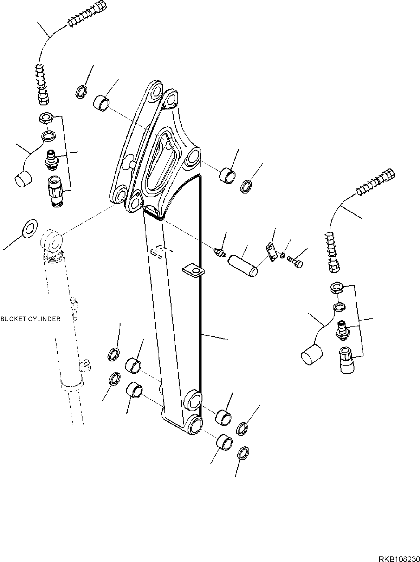 ARM 965 MM, ASSEMBLY 22J-70-R5202 KOMATSU