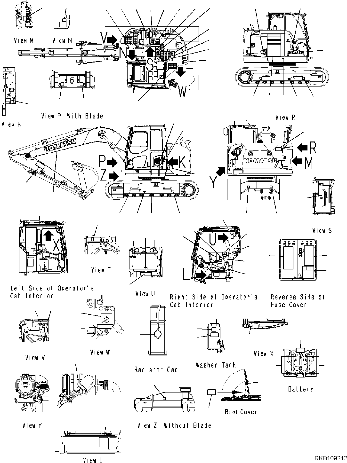 Лист 22B-54-R2461 KOMATSU