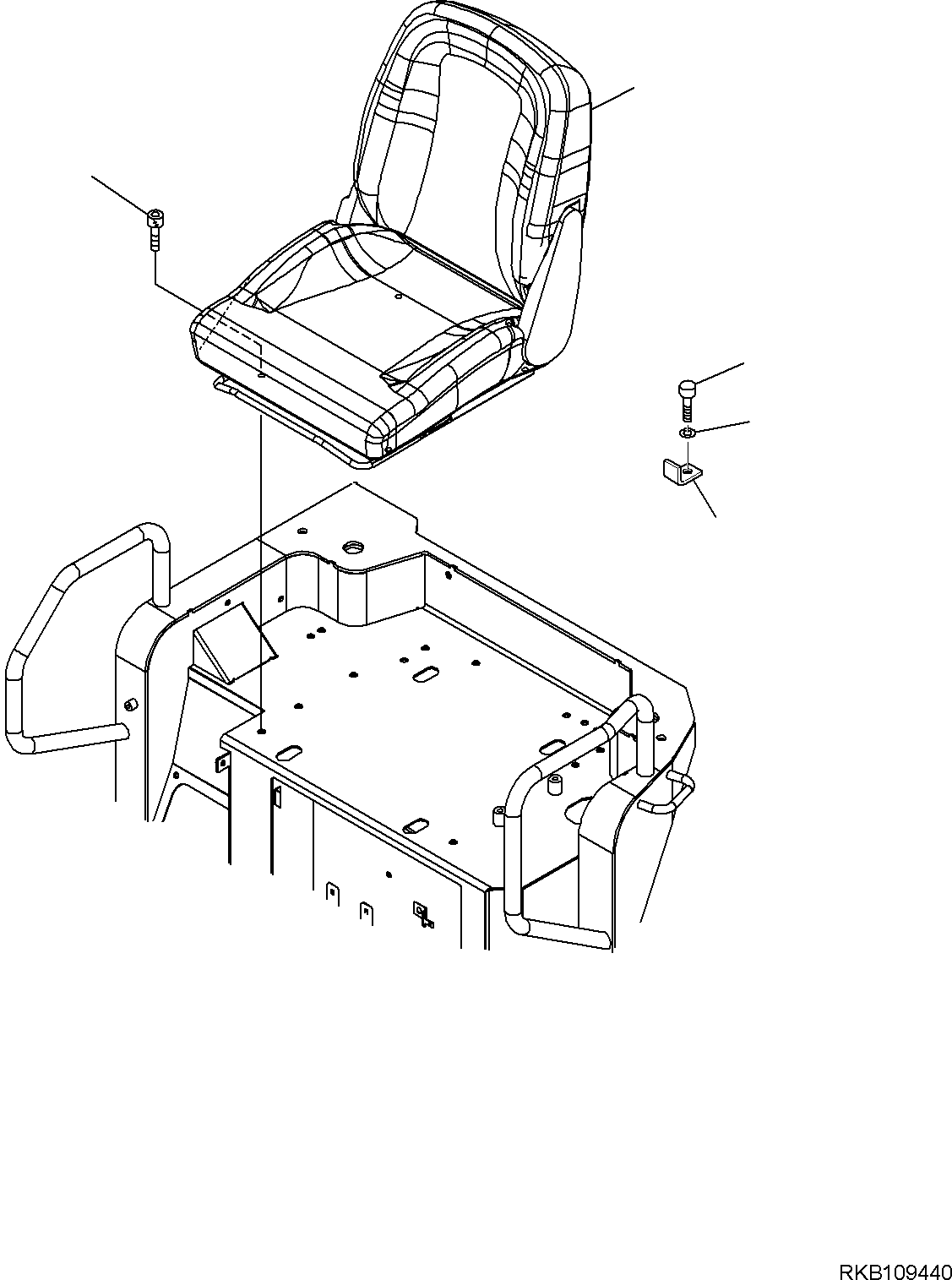 OPERATOR'S SEAT, ASSEMBLY 22J-57-R6121 KOMATSU