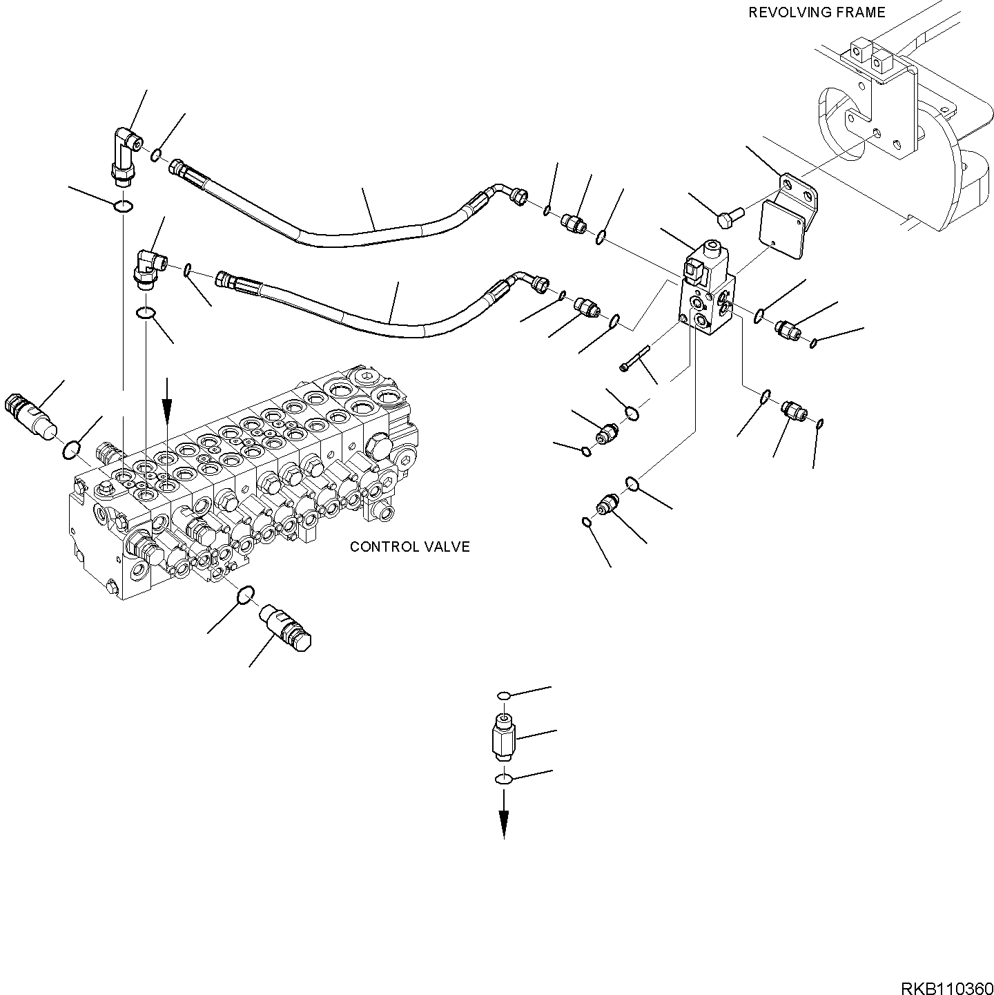 Шланг 2A1-973-1960 KOMATSU