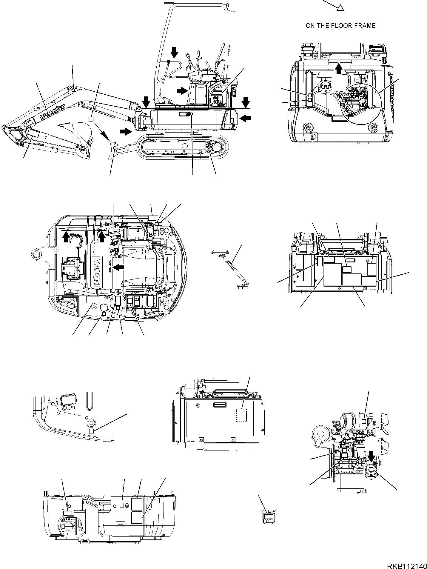 MARK PLATE, LWA 93 09696-40093 KOMATSU