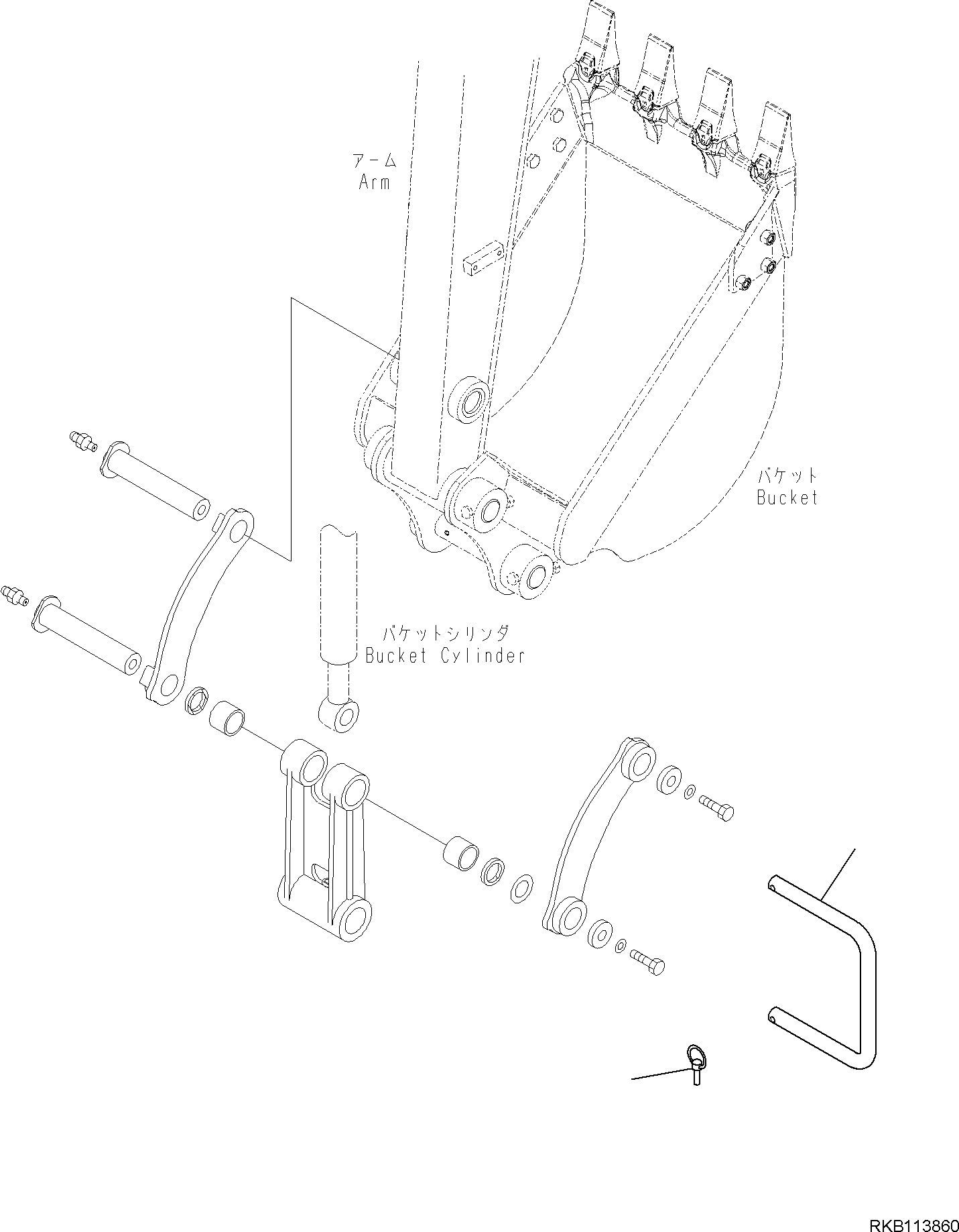 PIN, SAFETY 22L-09-R2290 KOMATSU