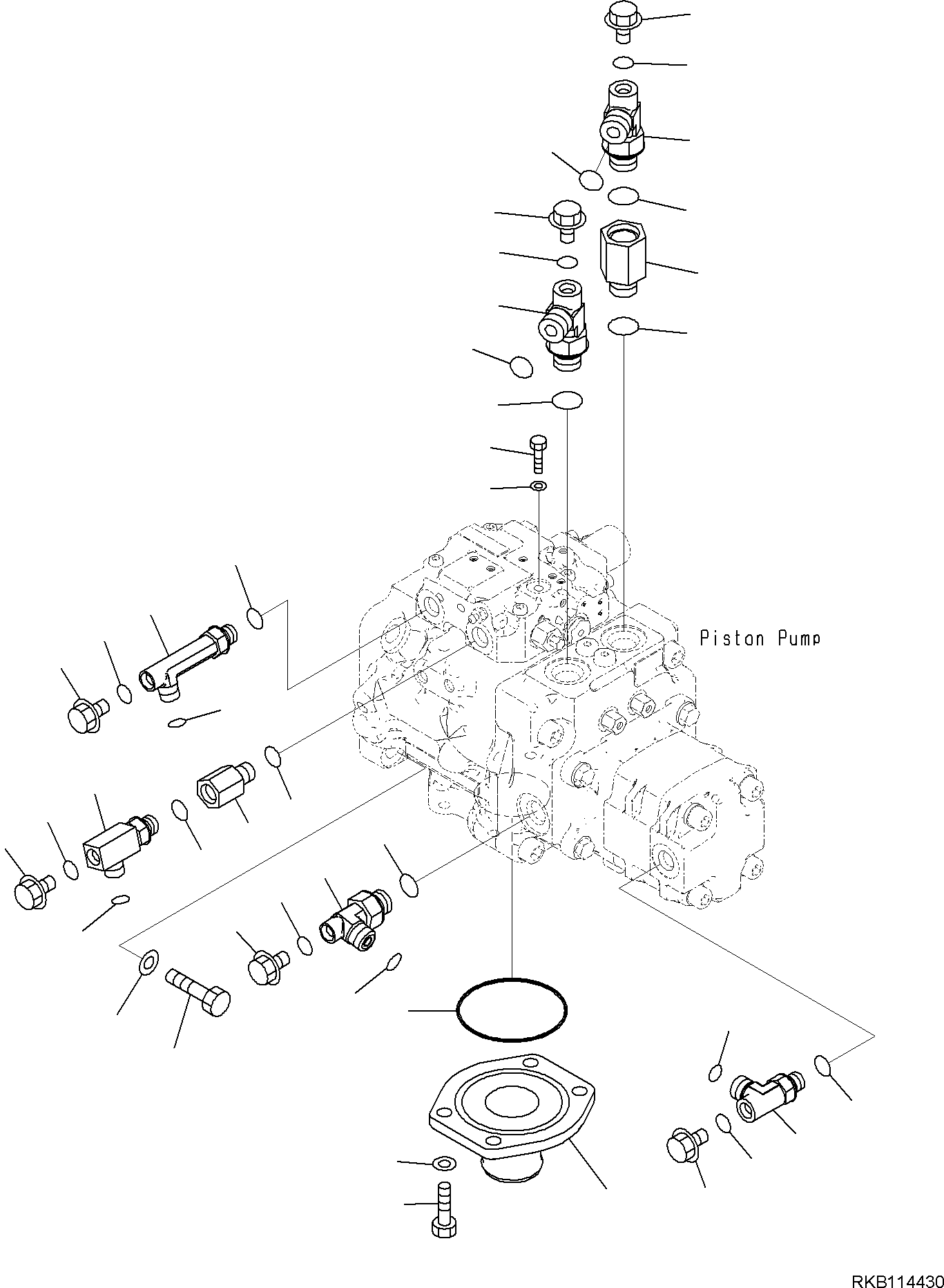 Угольник 22F-62-R5111 KOMATSU