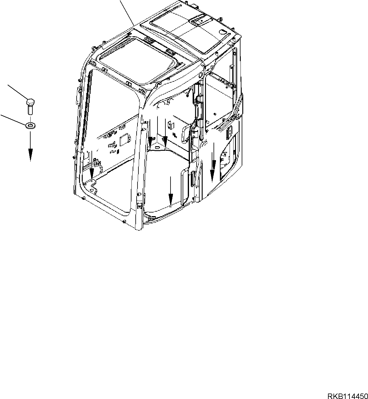 CAB, ASSEMBLY 21D-53-41012 KOMATSU