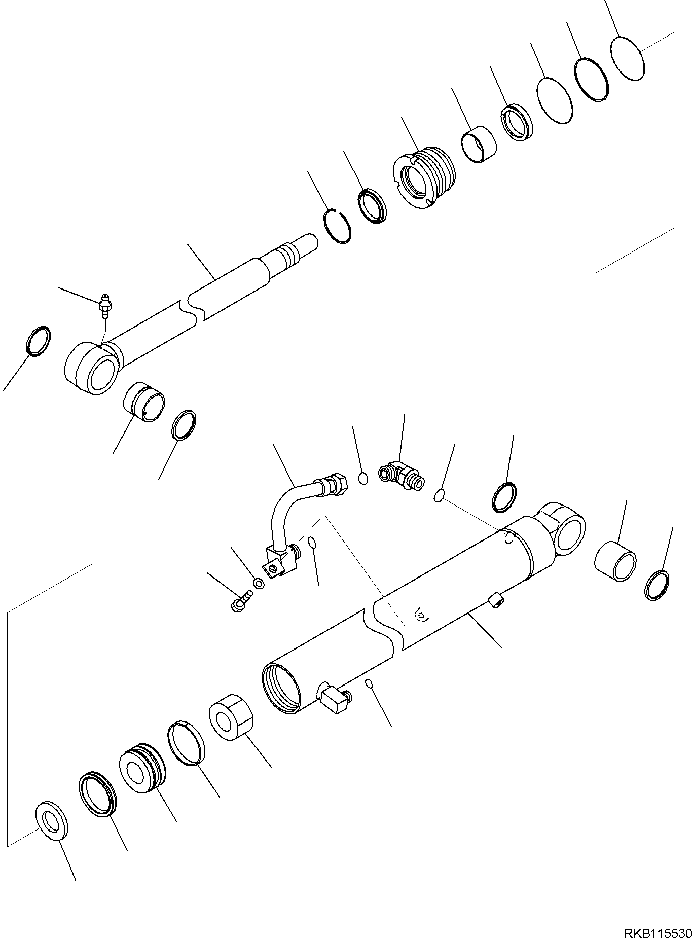 ARM CYLINDER, ASSEMBLY 707-G0-X2121 KOMATSU
