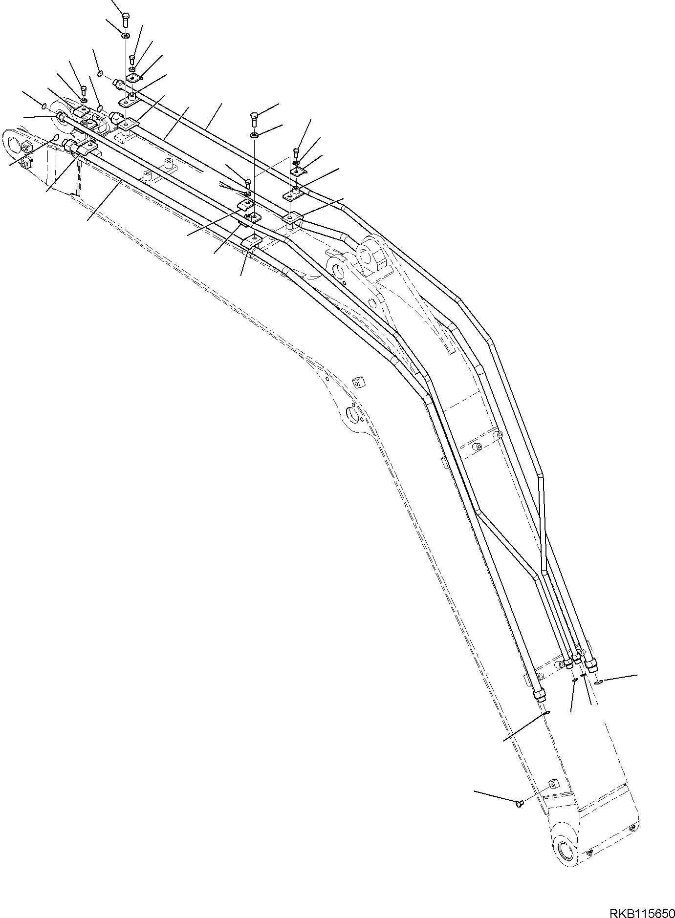 Трубка 22M-973-R360 KOMATSU