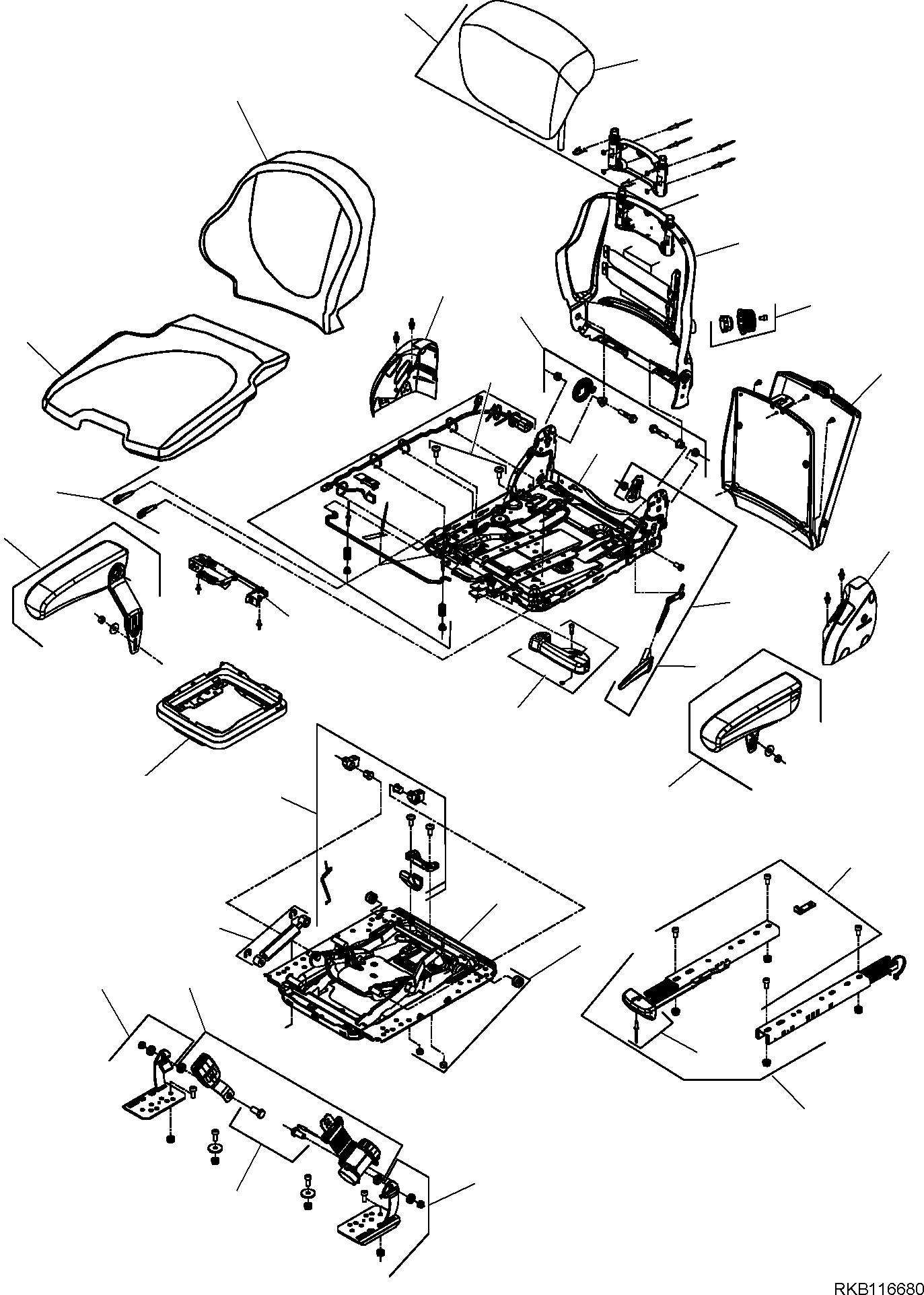 ARM REST, L.H. GJ1079671 KOMATSU