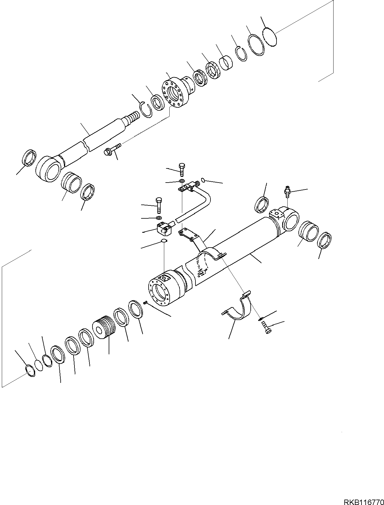CYLINDER GROUP, R.H. 707-01-XAJ00 KOMATSU