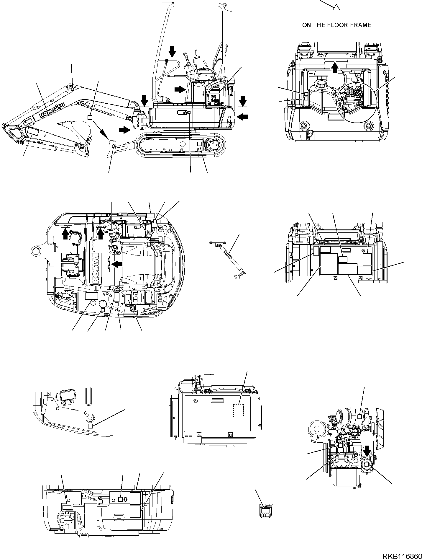 DECAL, LIFTING CAPACITY 20M-98-91610 KOMATSU