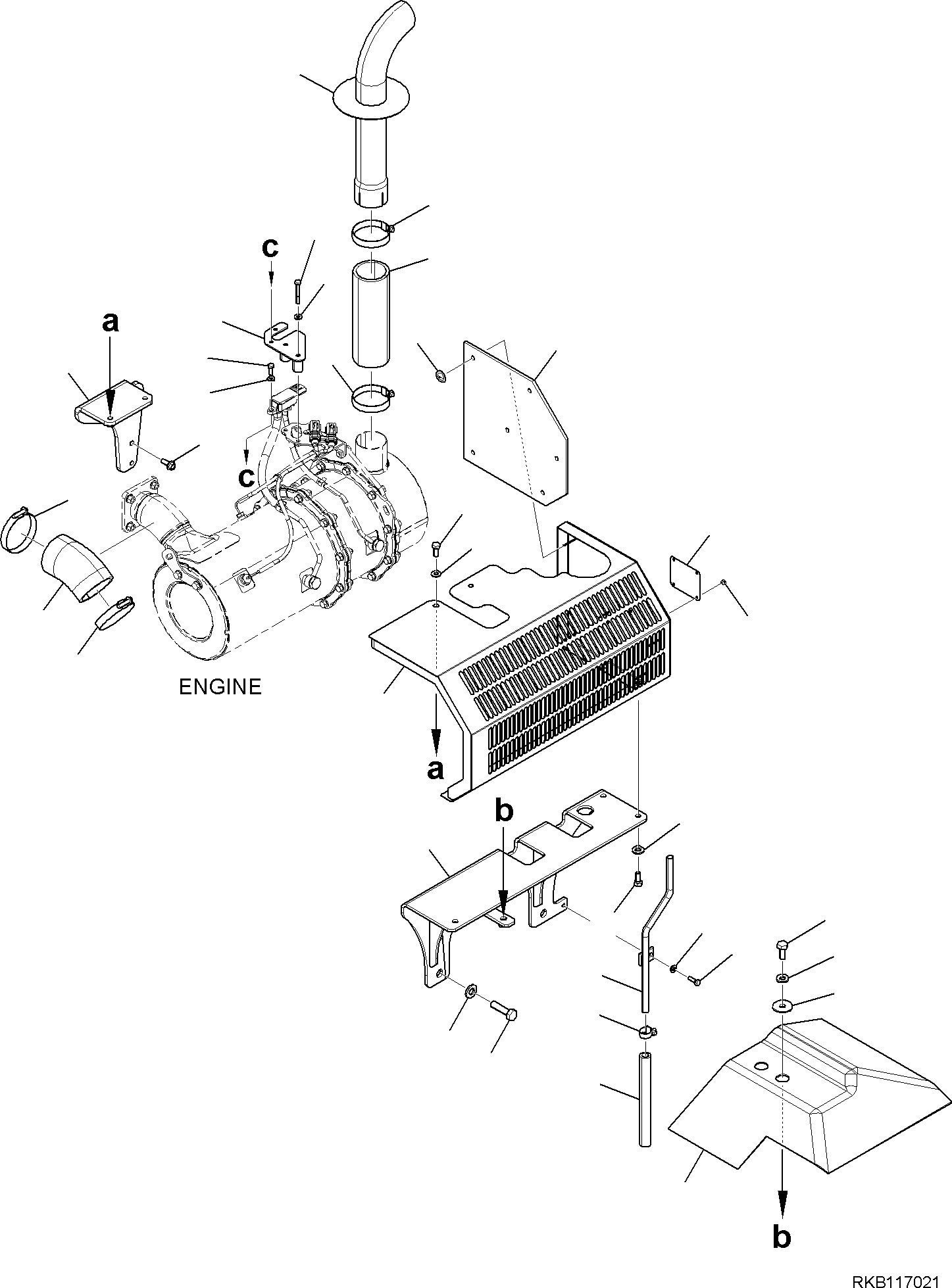 EXHAUST, ASSEMBLY 22E-01-31200 KOMATSU