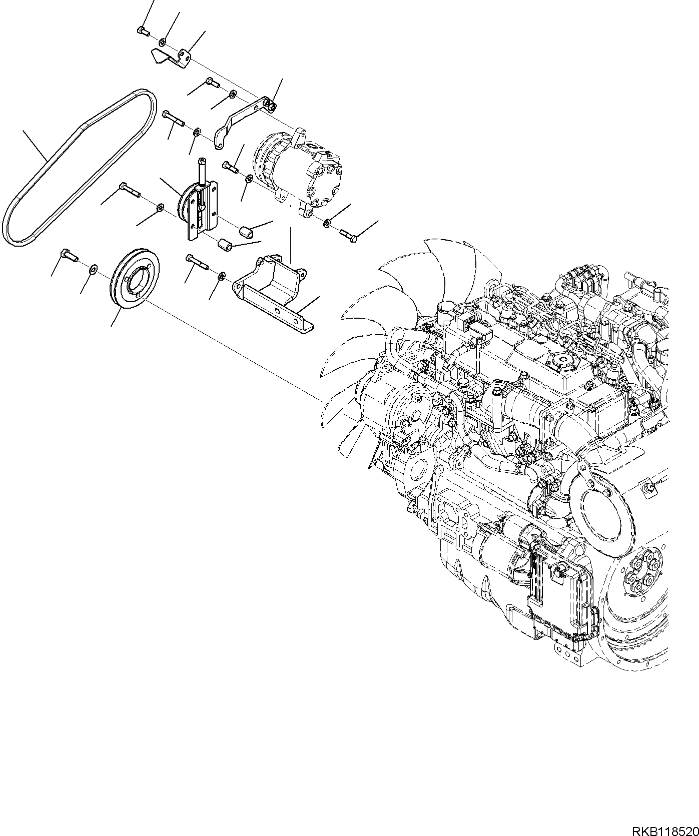 Клиновой ремень 22E-979-3140 KOMATSU