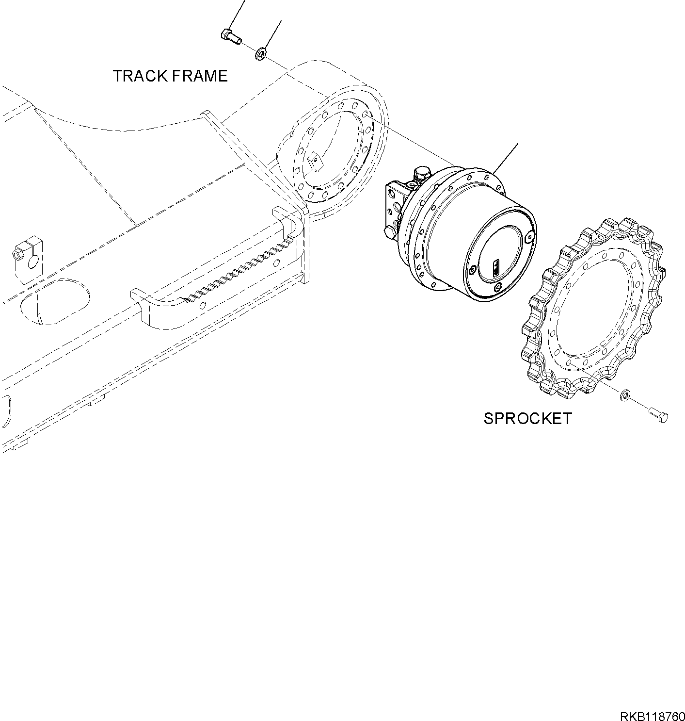 TRAVEL MOTOR, ASSEMBLY (22P-60-21300) KOMATSU