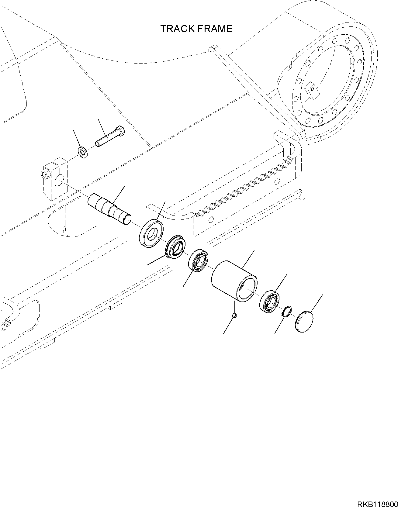 CARRIER ROLLER, ASSEMBLY 22P-30-R0101 KOMATSU