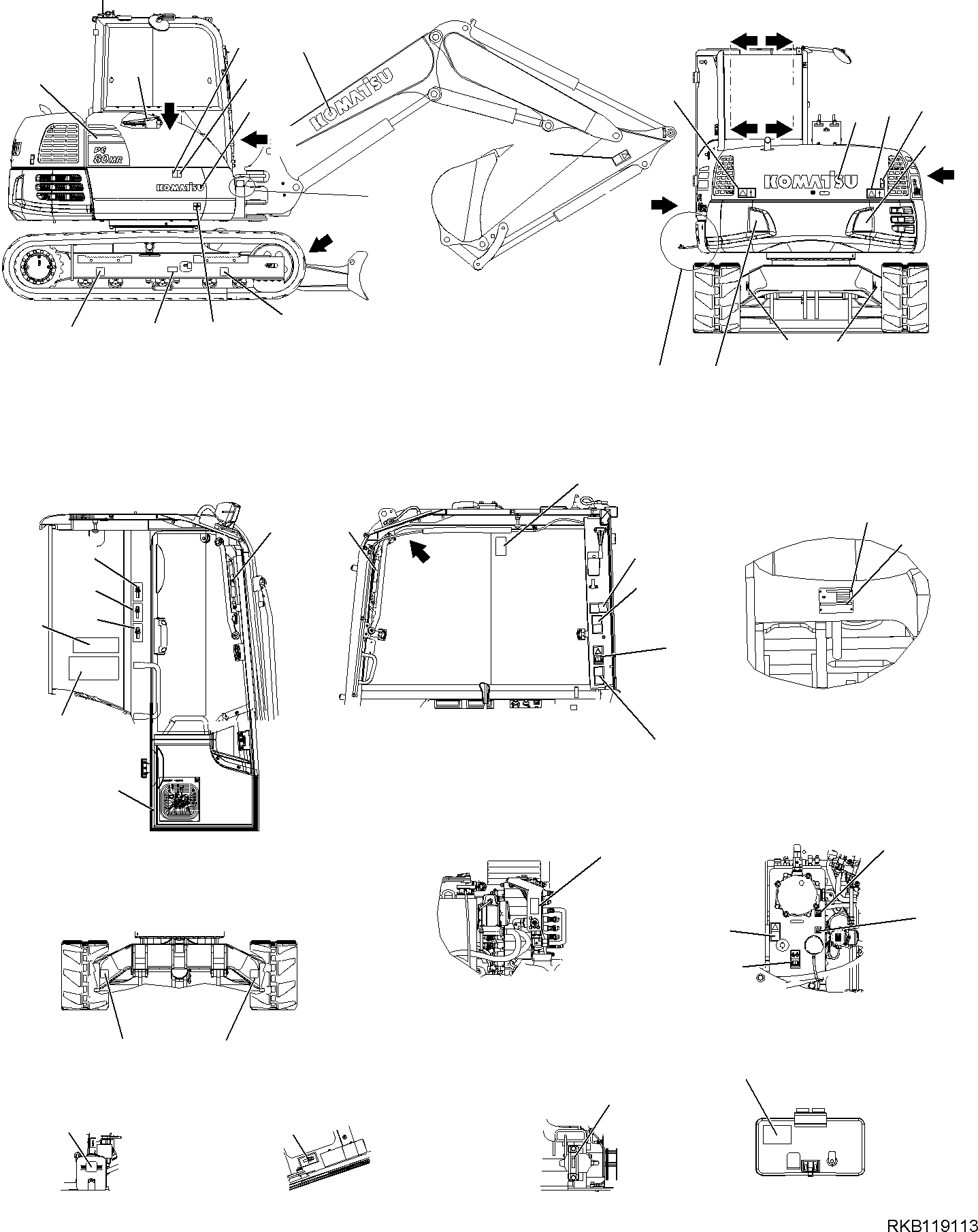 Табличка смазки 22E-98-31231 KOMATSU