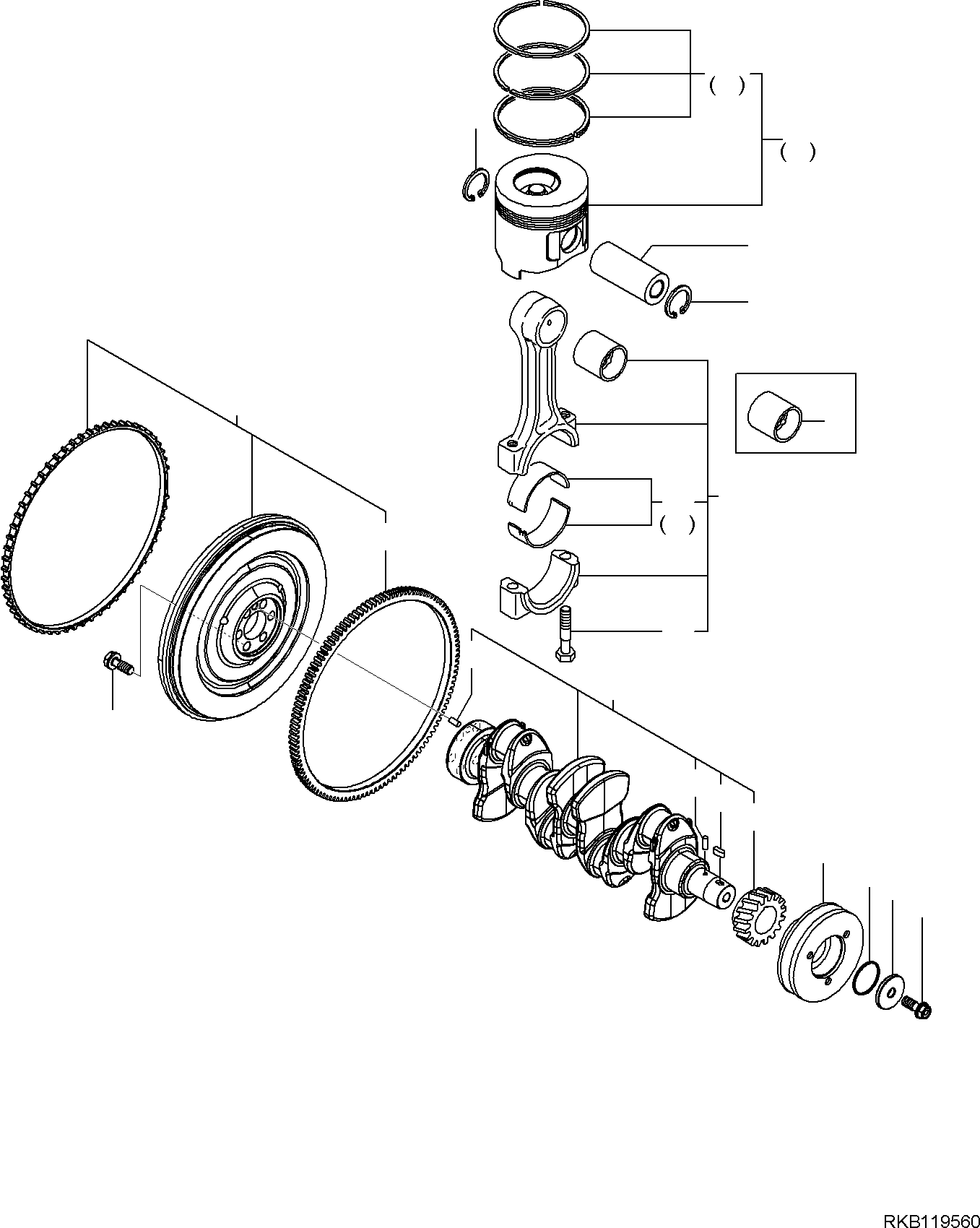 FLYWHEEL, ASSEMBLY YM129E00-21580 KOMATSU