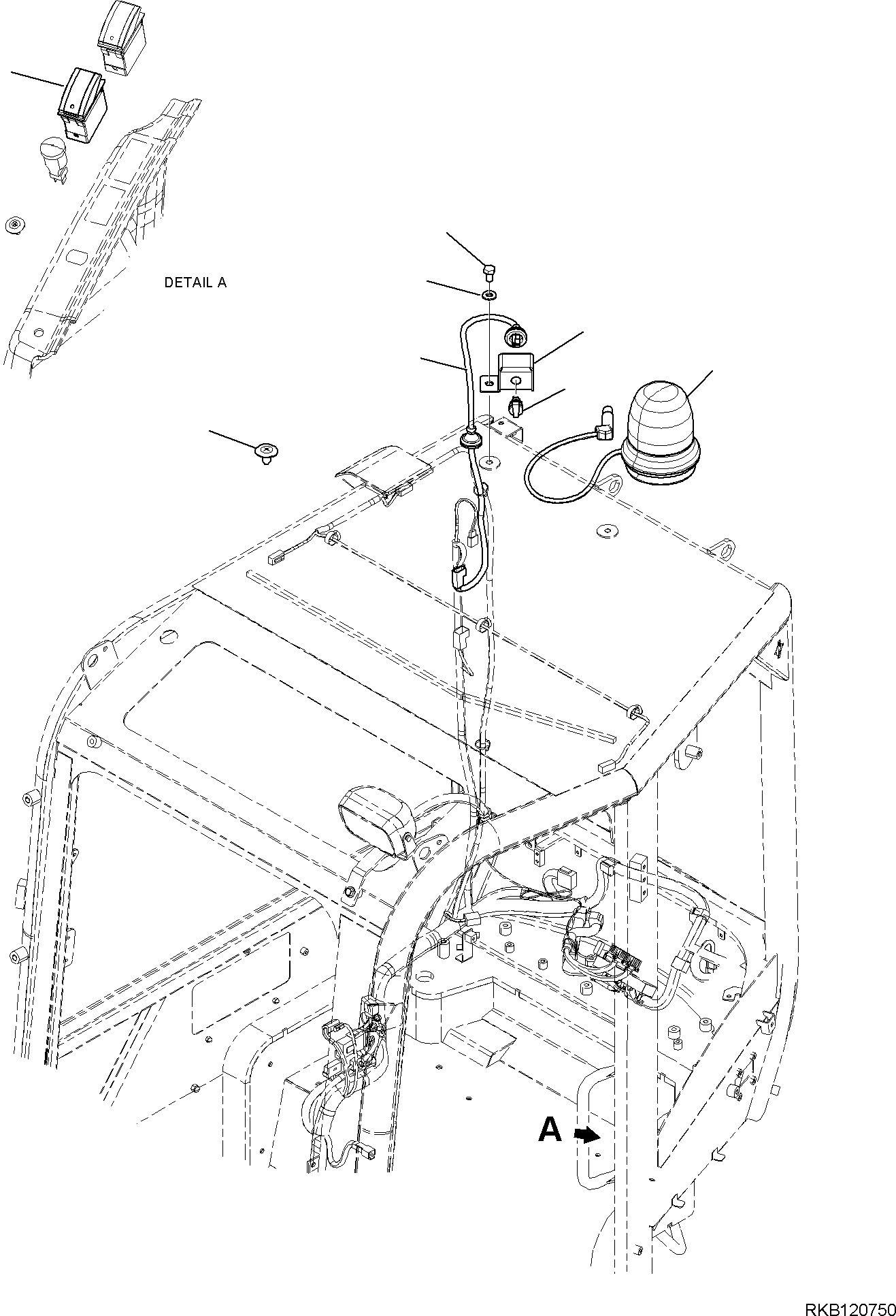 REVOLVING LIGHT, XENON 2A1-06-11361 KOMATSU