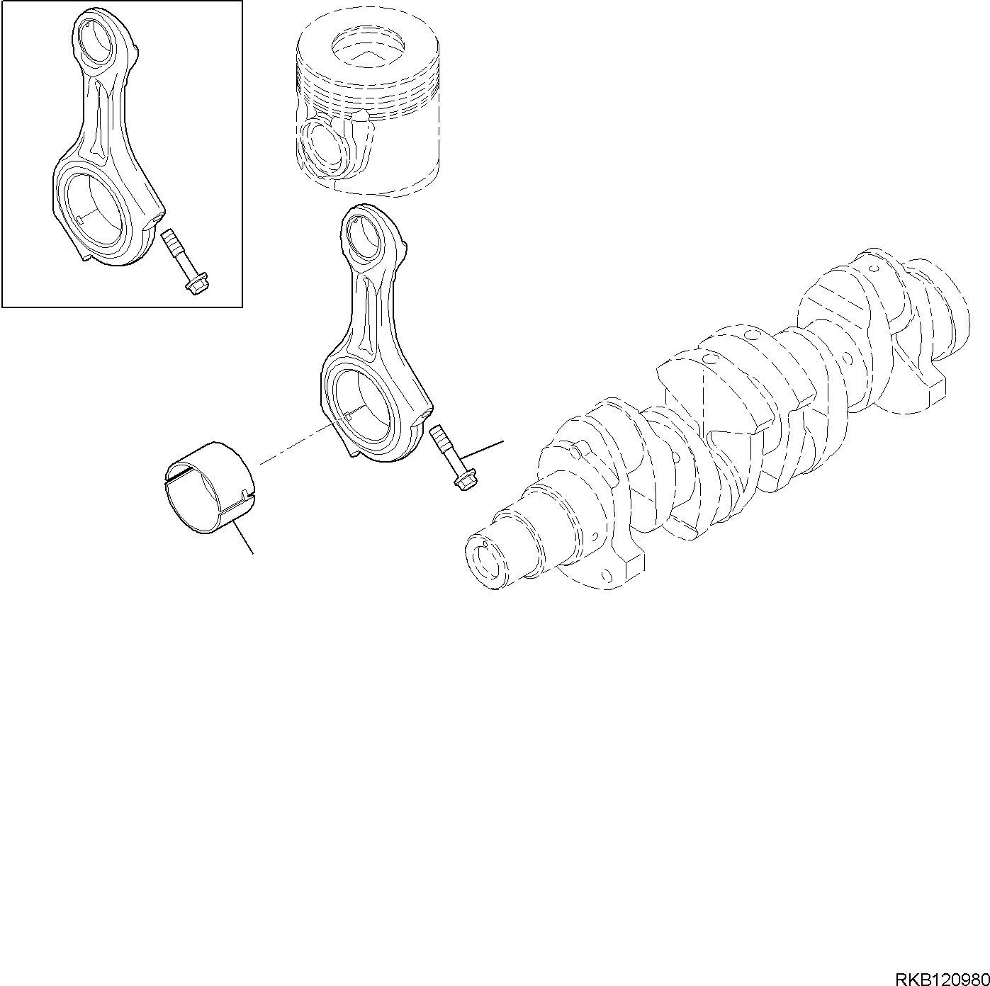 CONNECTING ROD, ASSEMBLY EA5801425723 KOMATSU