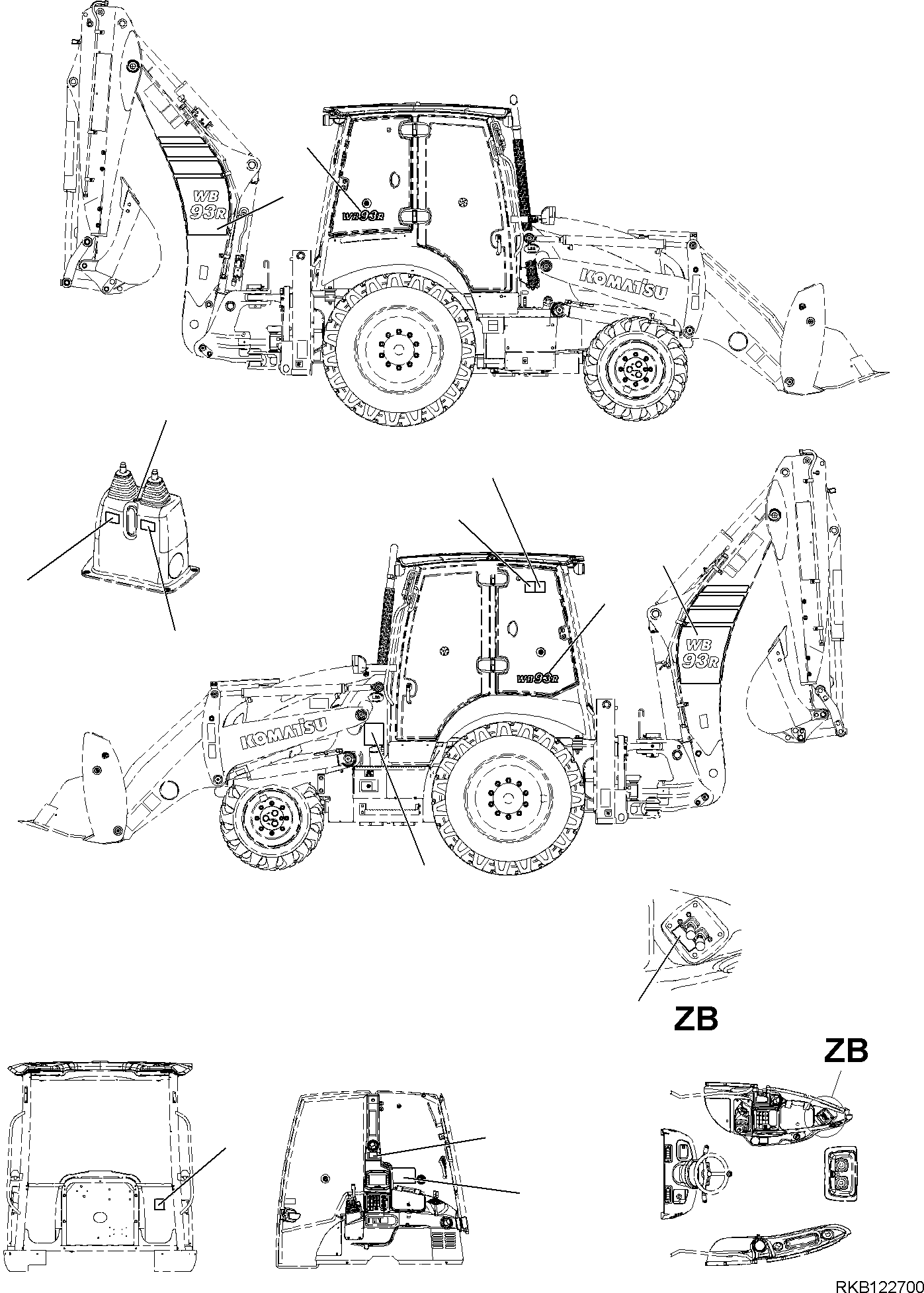 PLATE, MARK R.H. 42N-93-31391 KOMATSU