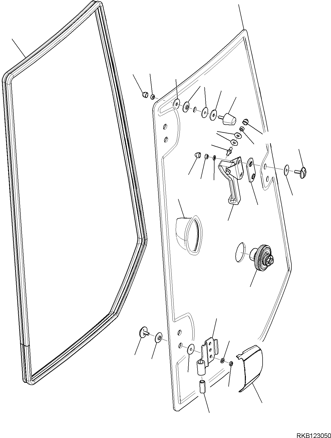 WINDOW, L.H. ASSEMBLY 42N-54-33800 KOMATSU