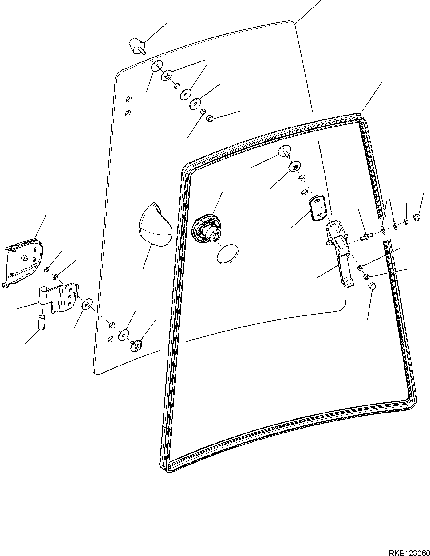WINDOW, R.H. ASSEMBLY 42N-54-35110 KOMATSU