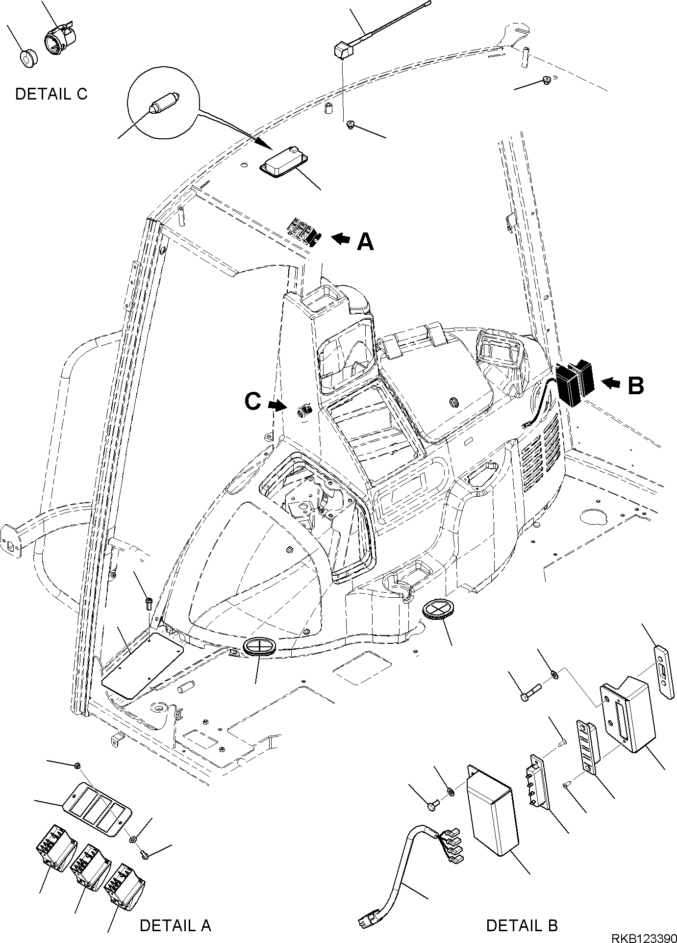 SWITCH, WORK LIGHT 42N-06-31480 KOMATSU