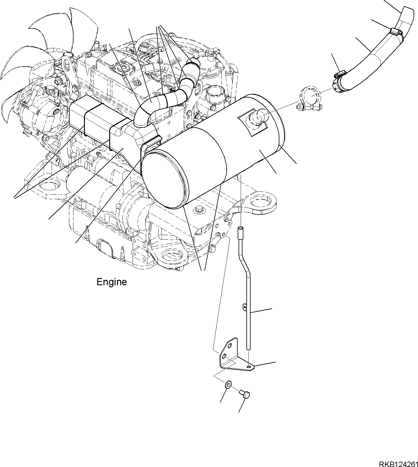 Выпускная труба 22F-01-R1710 KOMATSU