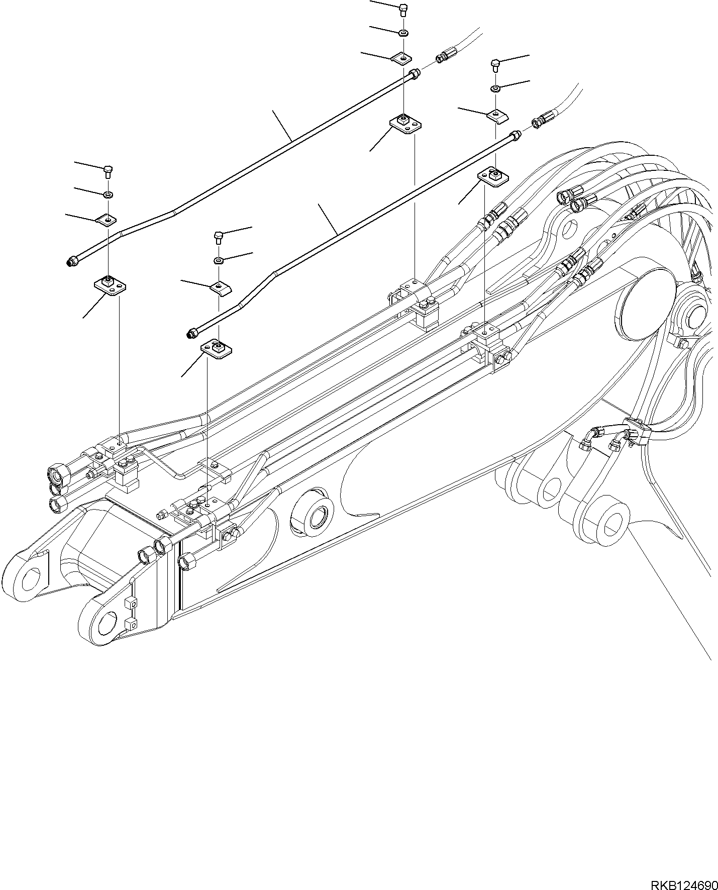 PIPE, R.H. 22E-62-33530 KOMATSU