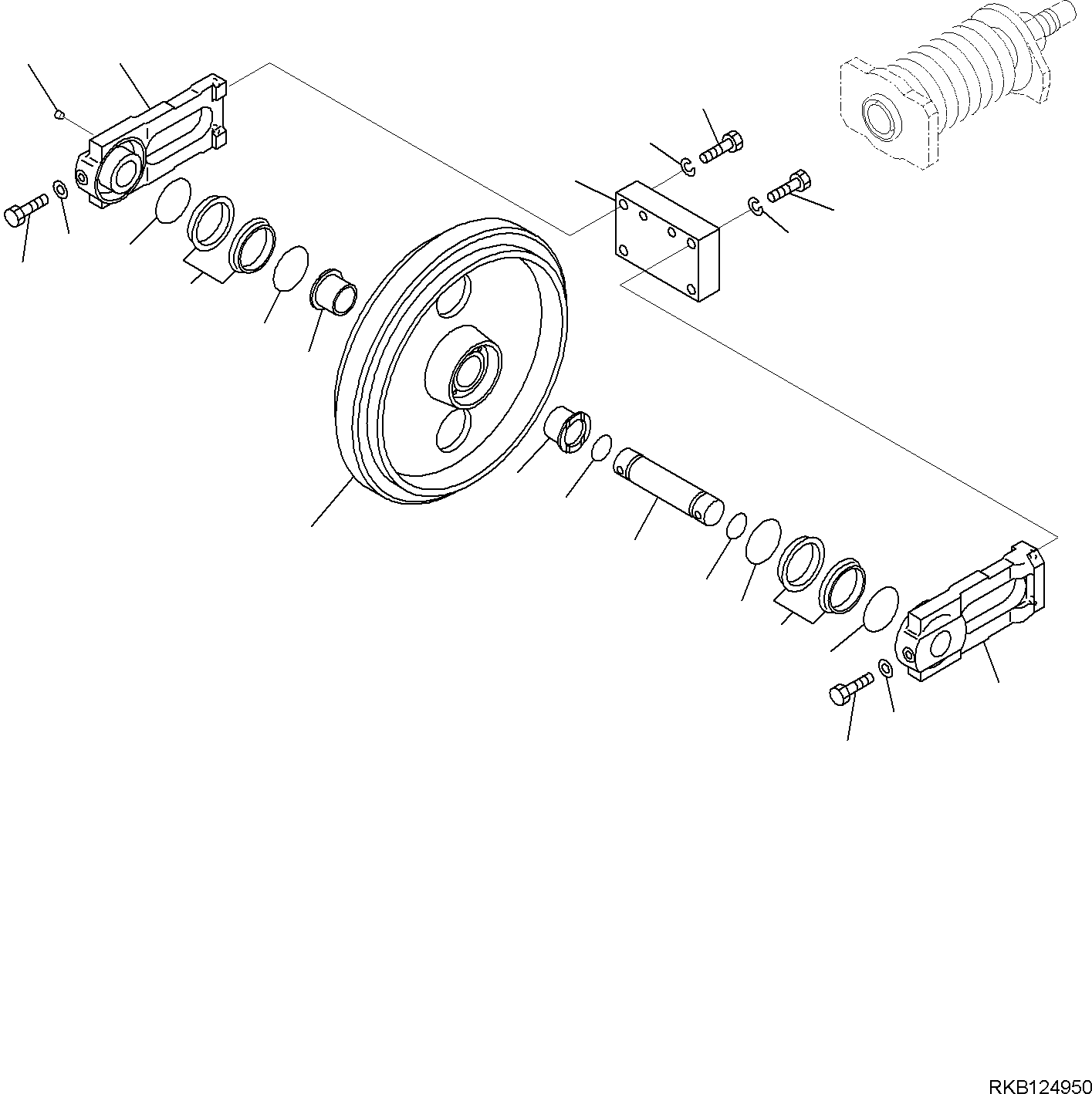 Опора лев. 20S-30-R2120 KOMATSU
